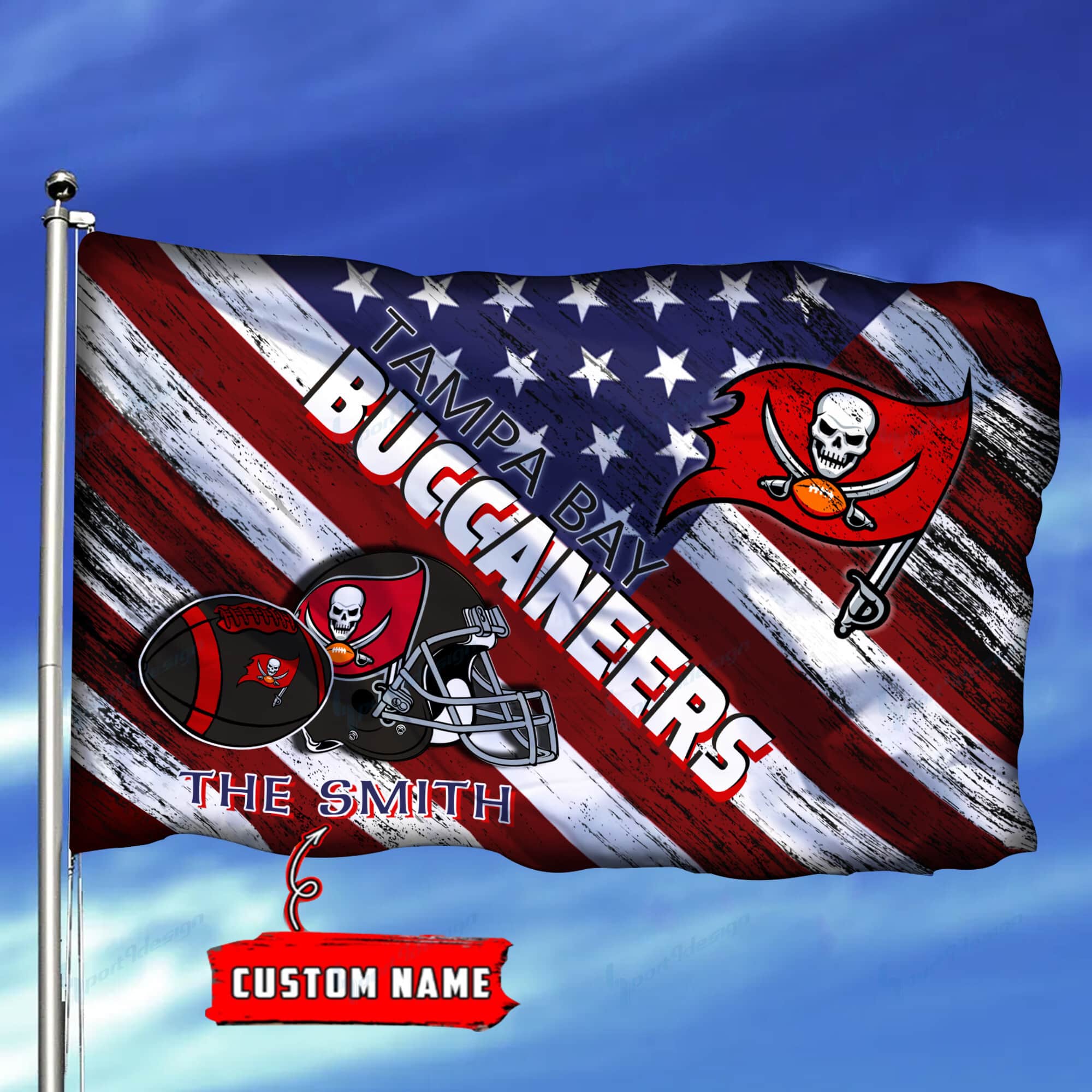 tampa bay buccaneers personalized flag 164 fxyzz