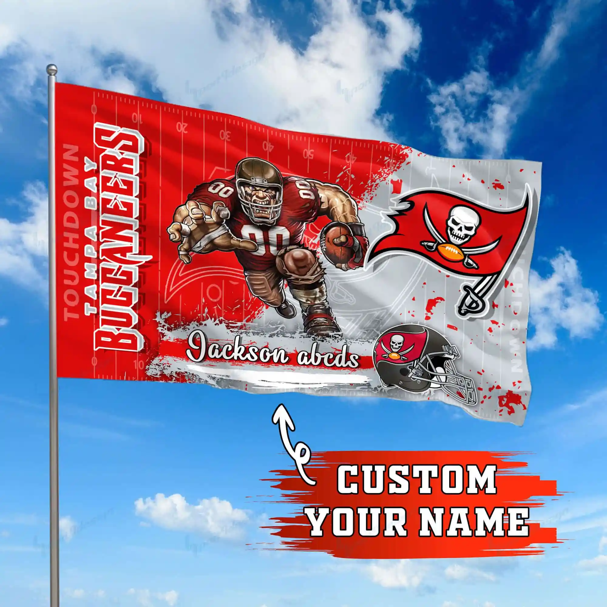tampa bay buccaneers personalized flag 265 utzlv