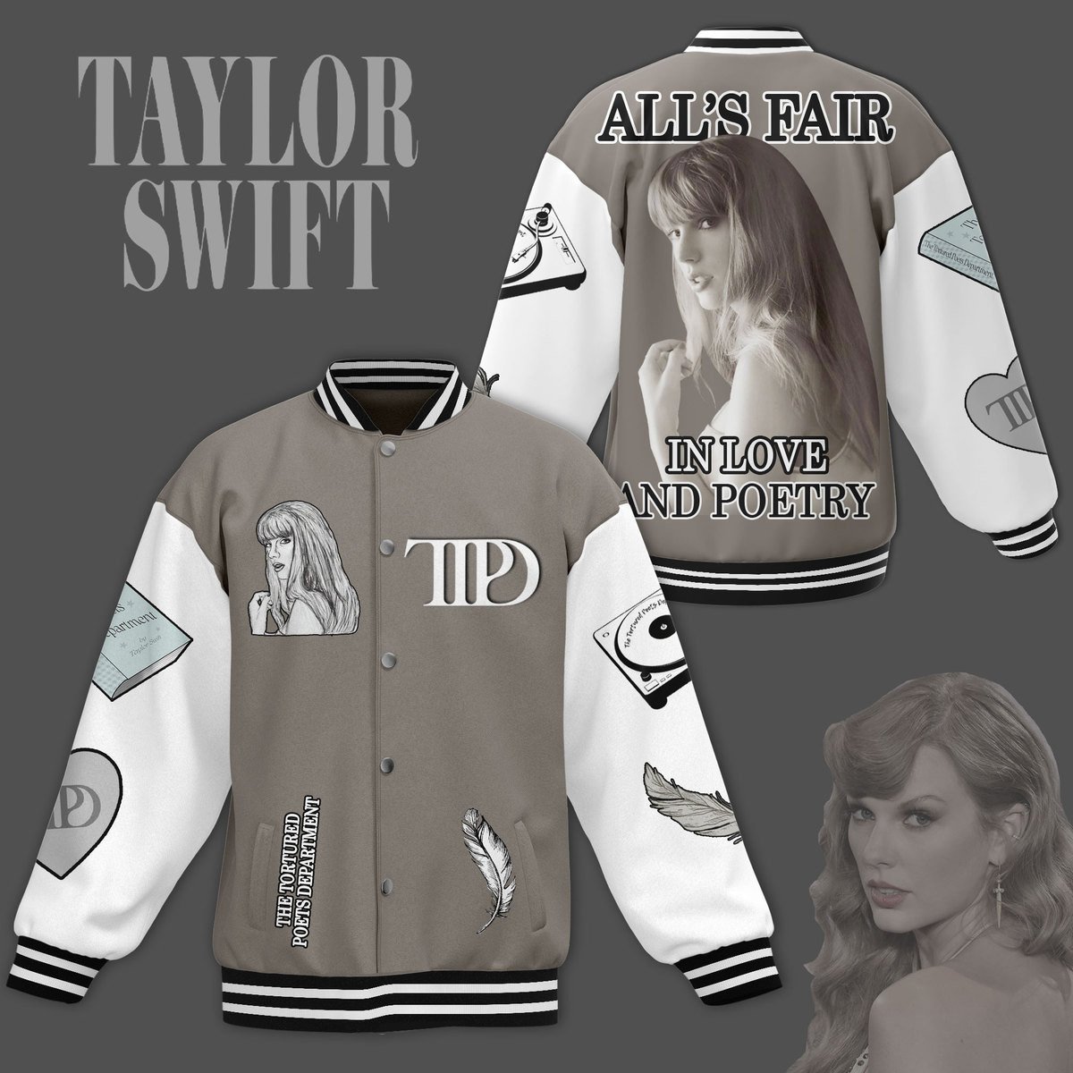 taylor swift alls fair in love and poetry baseball jacket unique gift your fans aiix5