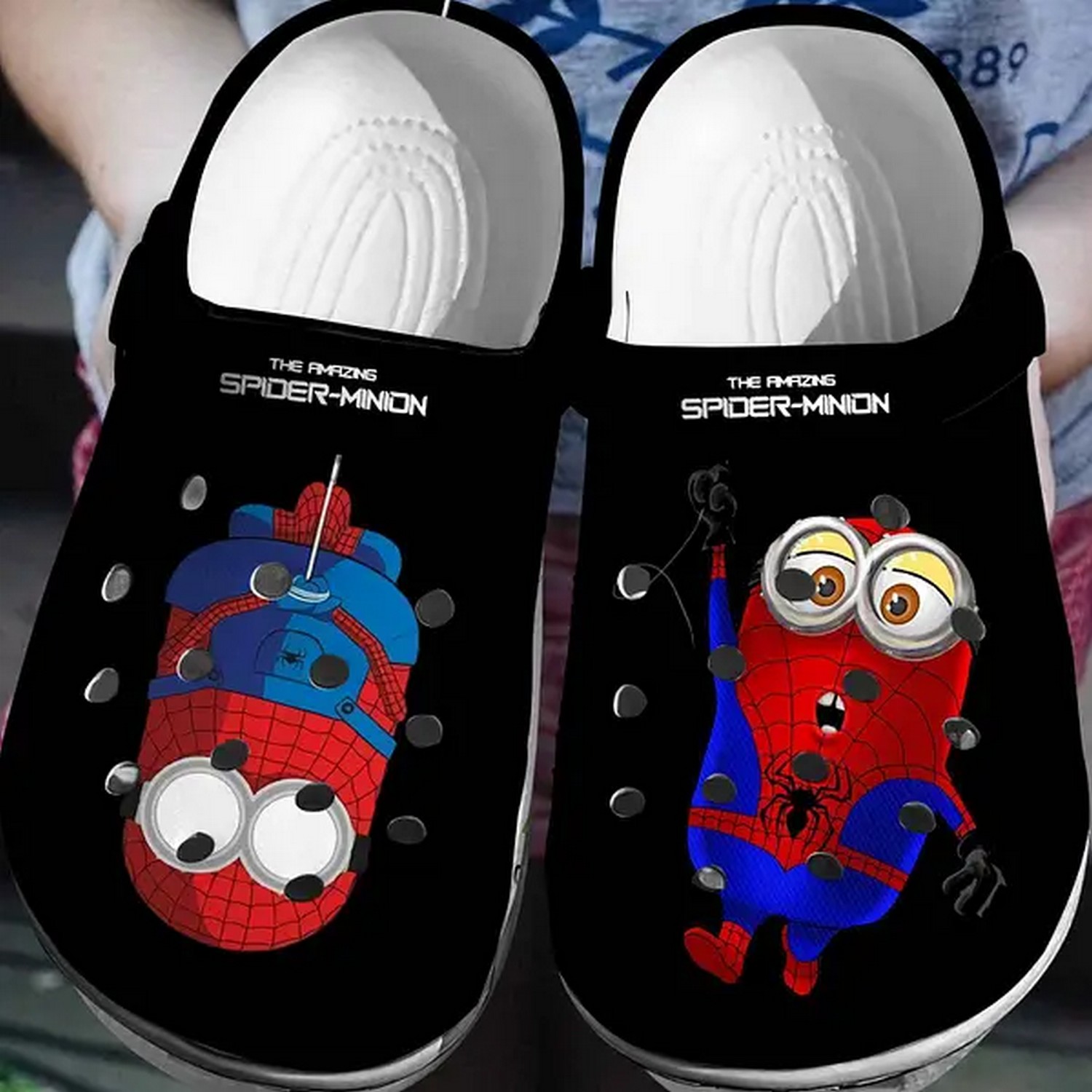 the amazing minions spiderman clogs for kids and adults 7m91h