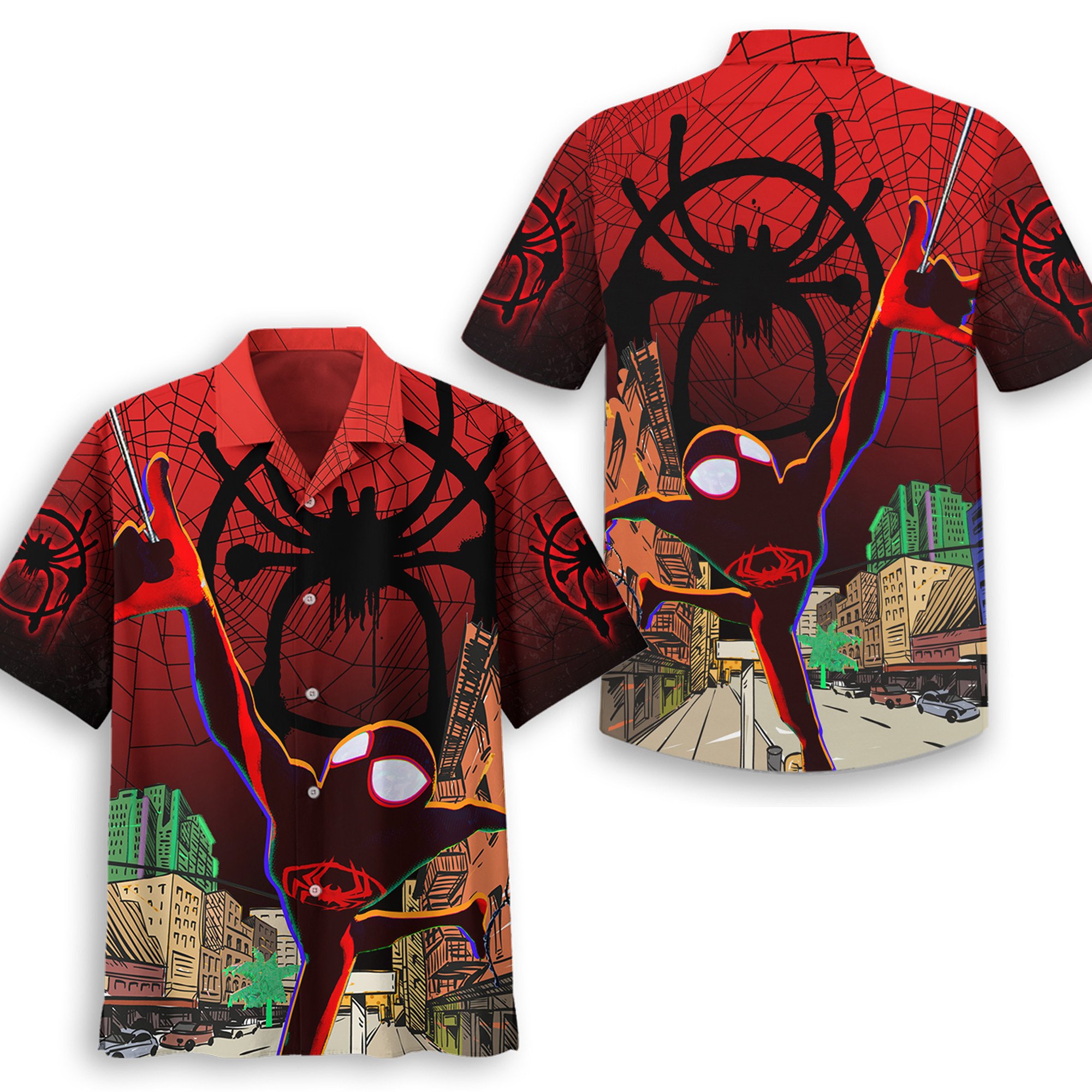 the amazing spider man verse stylish hawaiian shirt ode0v