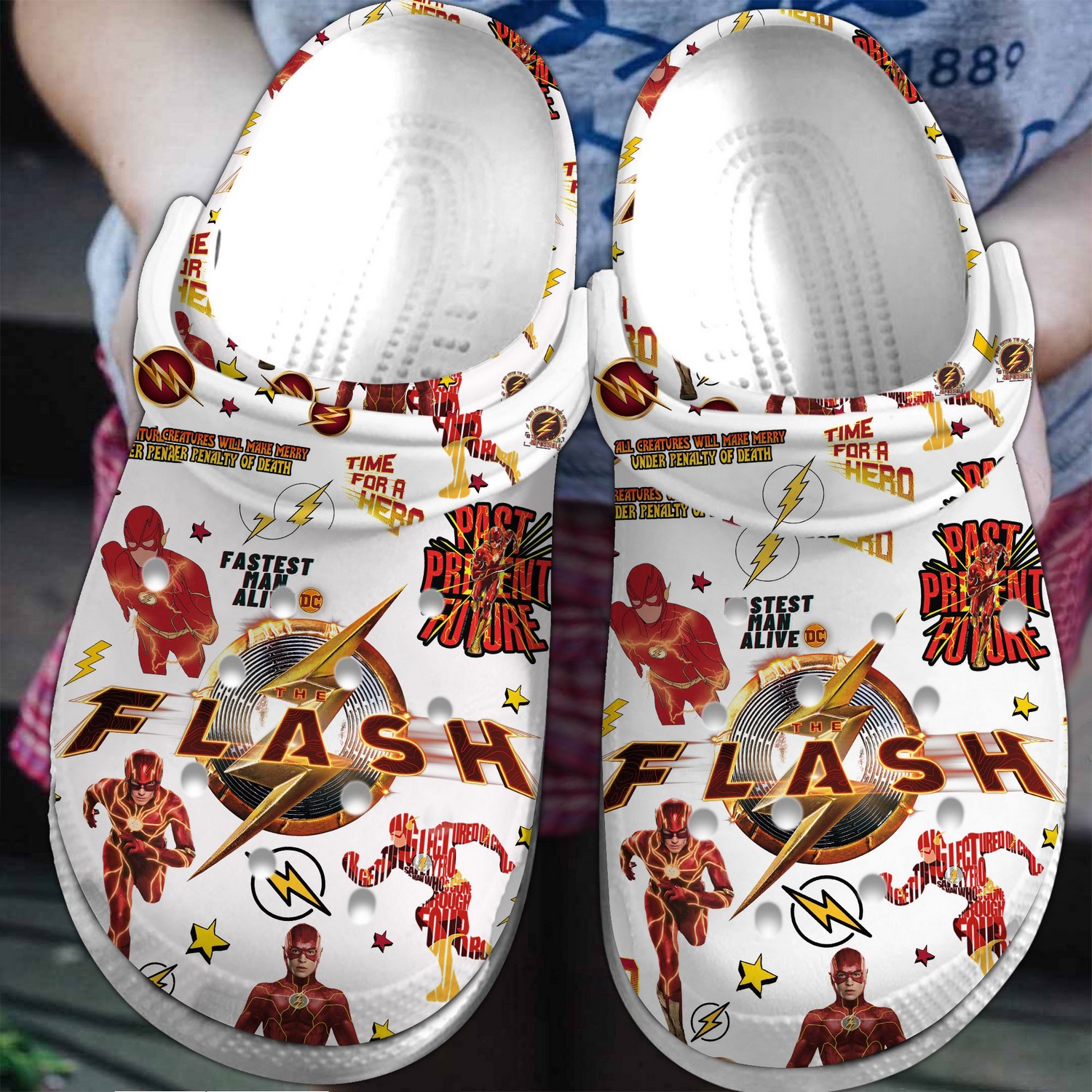 the flash past present future white clogs for kids and adults kbuch