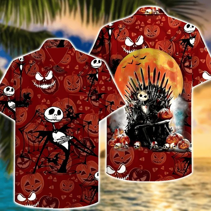 the halloween king jack skellington hawaiian shirt bon7y