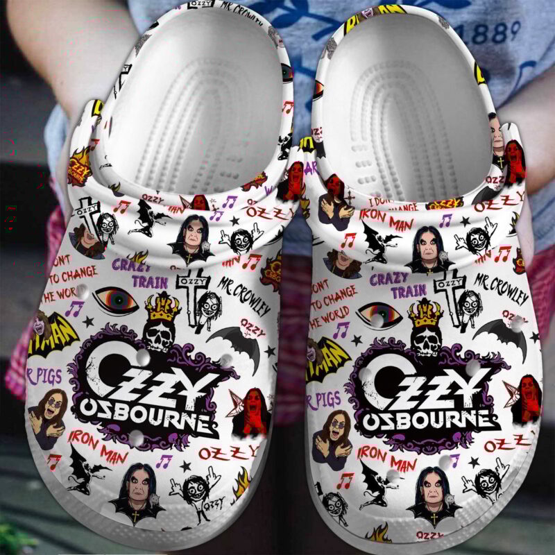 the legendary ozzy osbourne music artist clogs white shoes avo83
