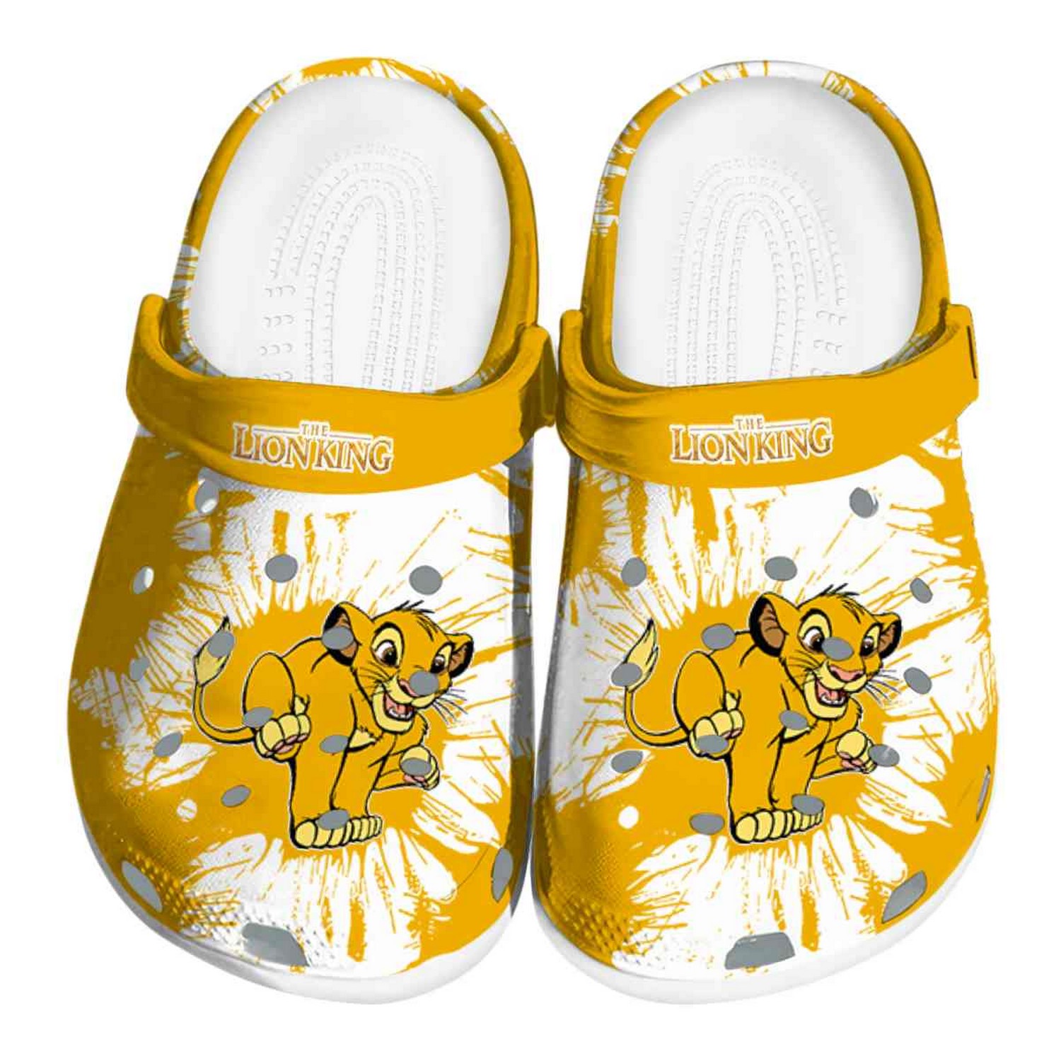 the lion king splatter graphics clogs fast shipping service available 4whud