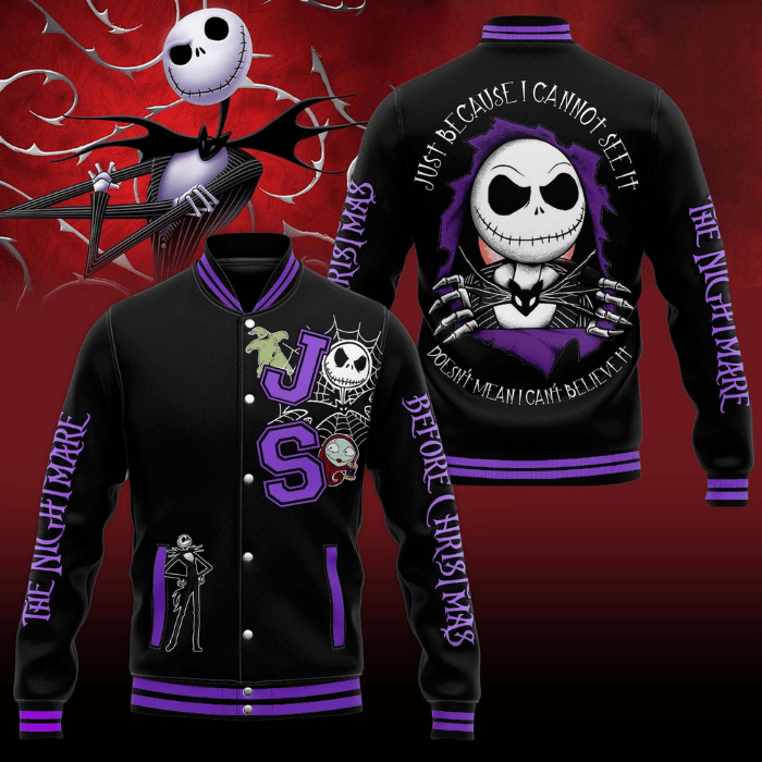 the nightmare before christmas jack skellington cool baseball jacket lu3k6