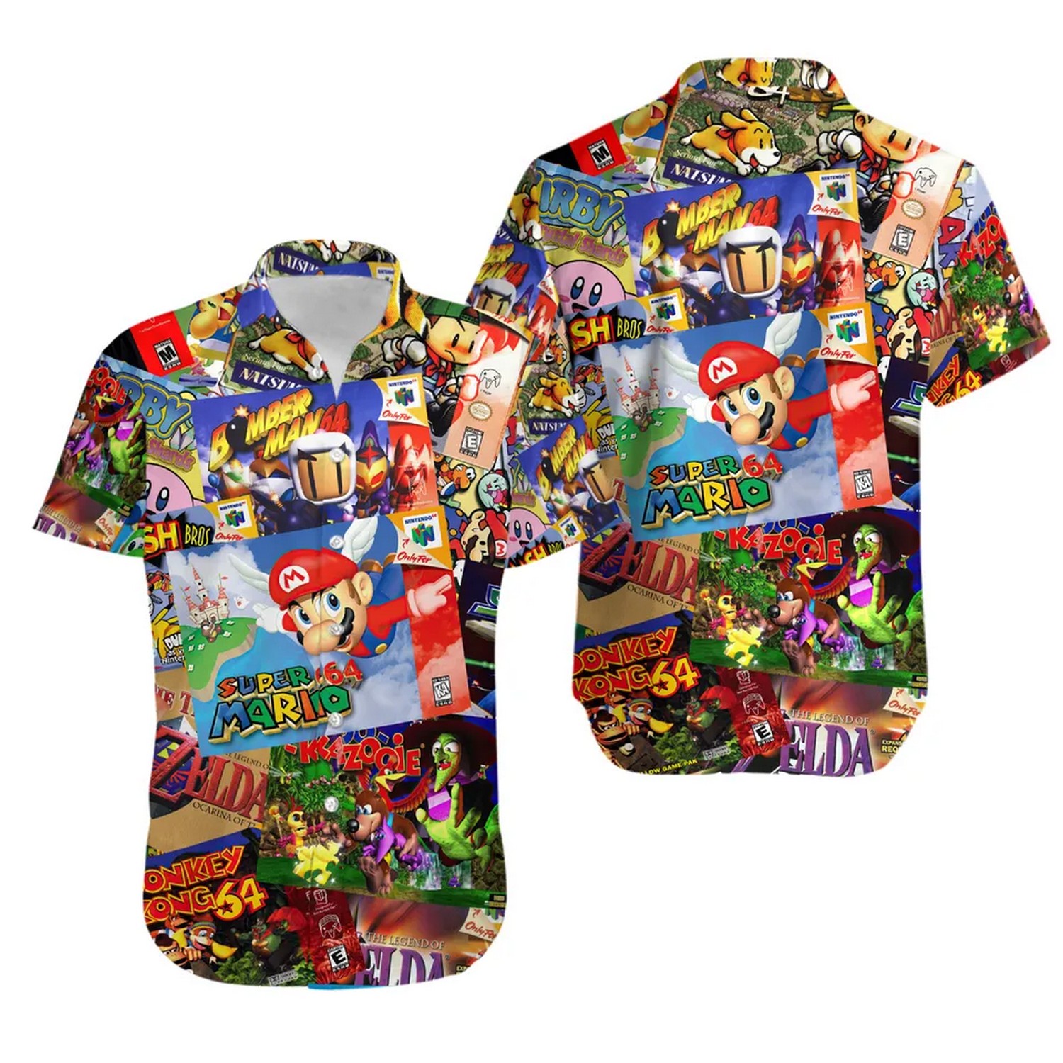 the nintendo 64 game hawaiian shirt hovgt