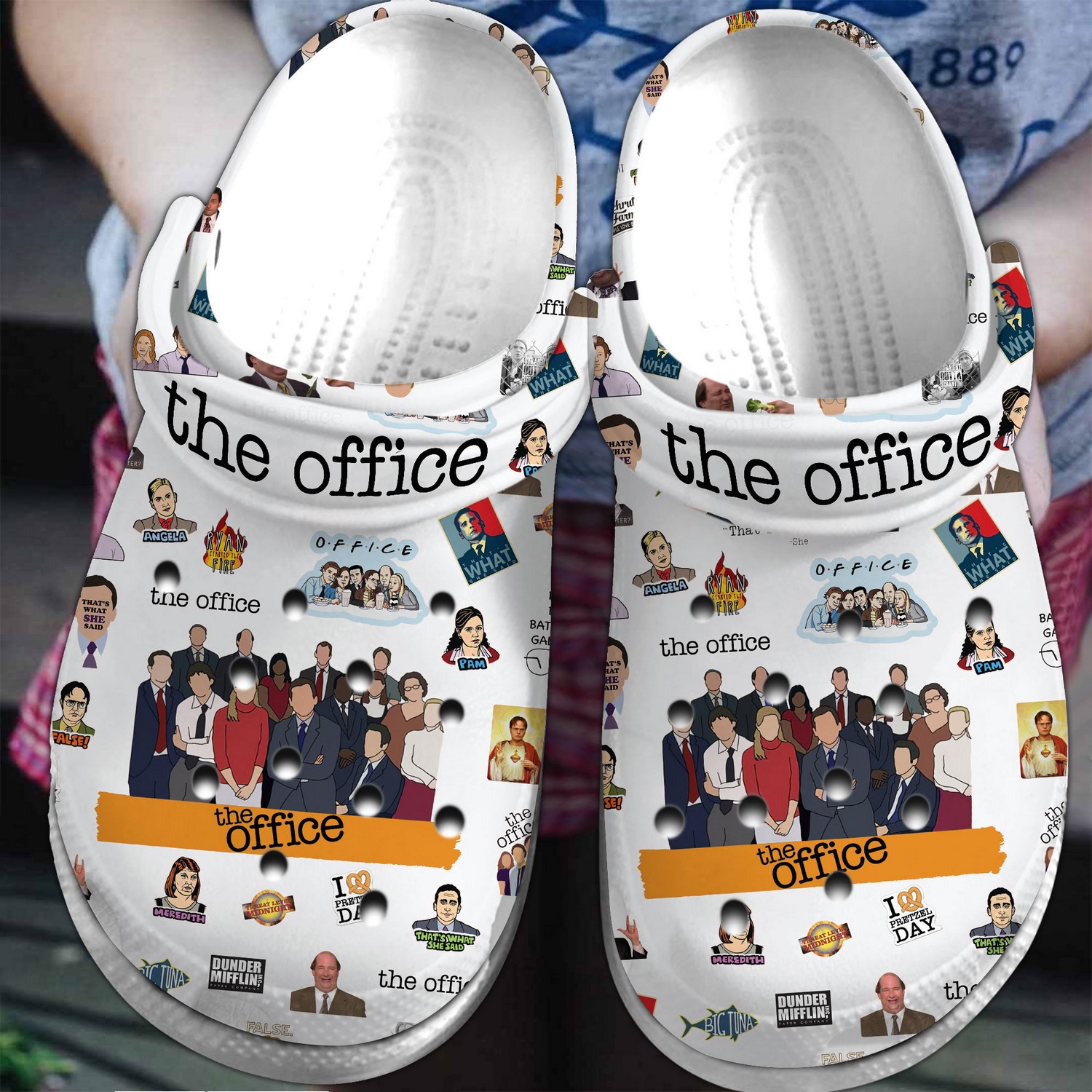 the office tv series white clogs for kids and adults ucv0s