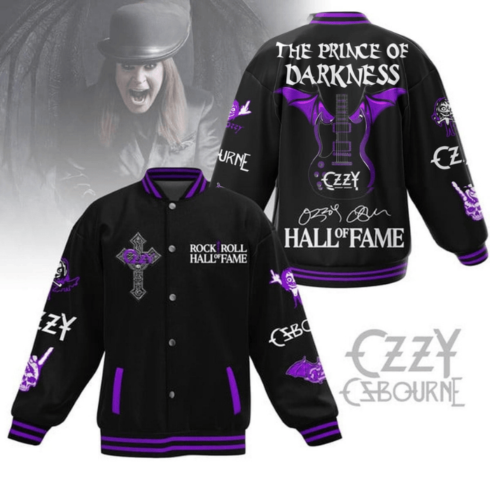 the prince of darkness ozzy osbourne hall of fame baseball jacket 8xkel