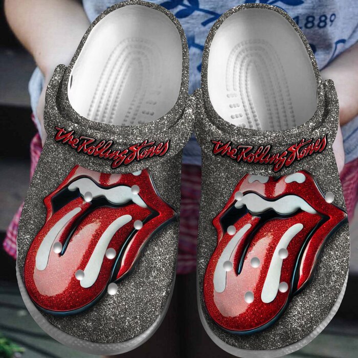 the rolling stone glitter unisex clogs music themed clogs for fans m00vw