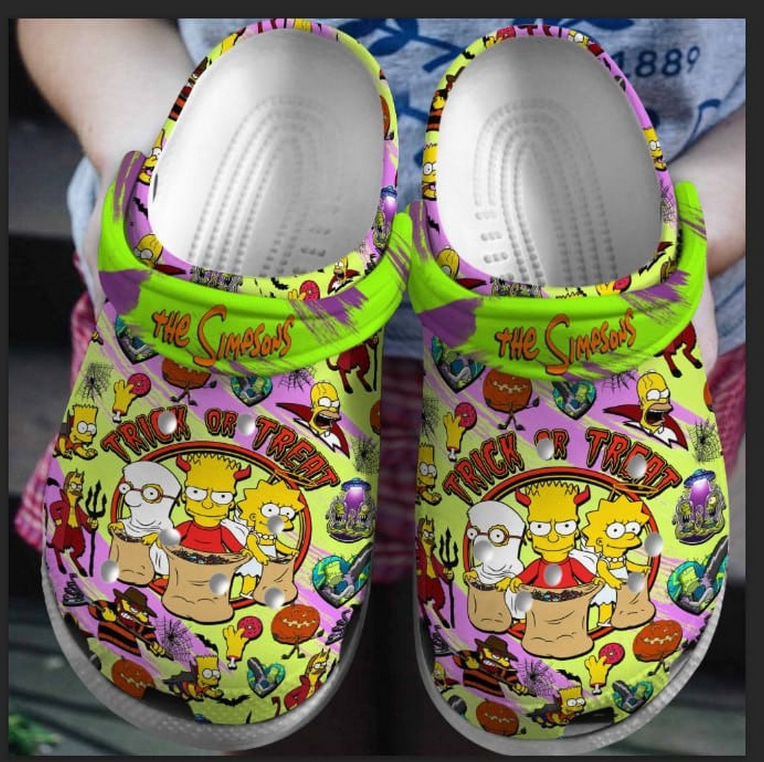 the simpsons trick or treat clogs for kids and adults wzry7