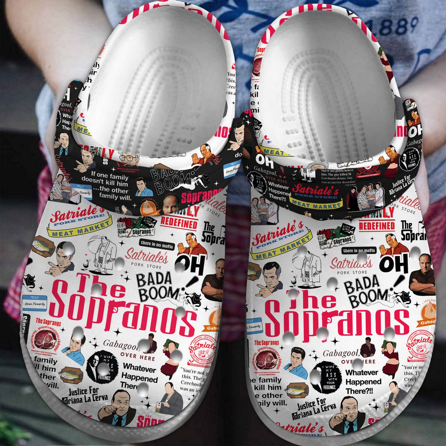 the sopranos tv series bada boom clogs for kids and adults 3xond