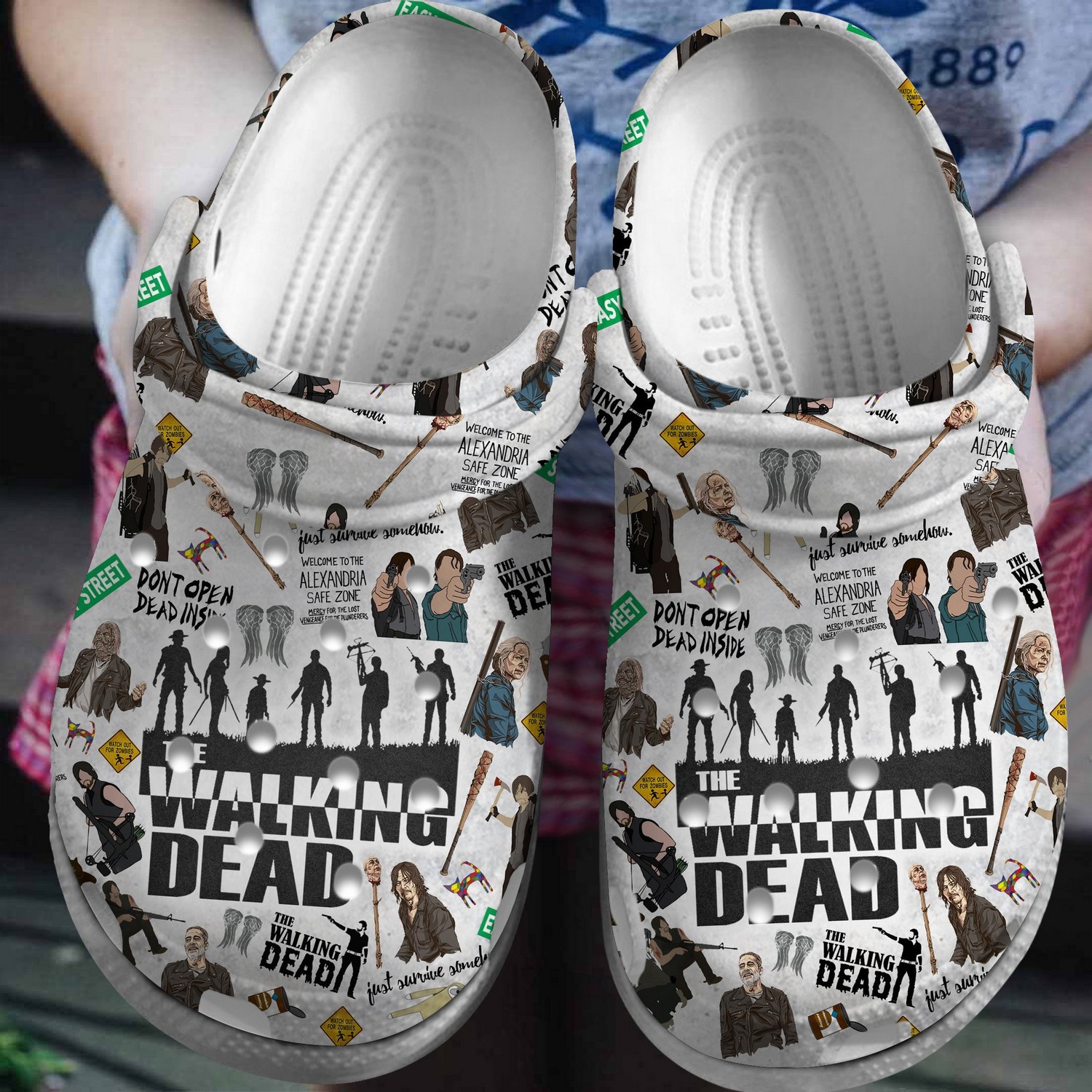 the walking dead movie dont dead open inside black clogs for kids and adults 0tjys