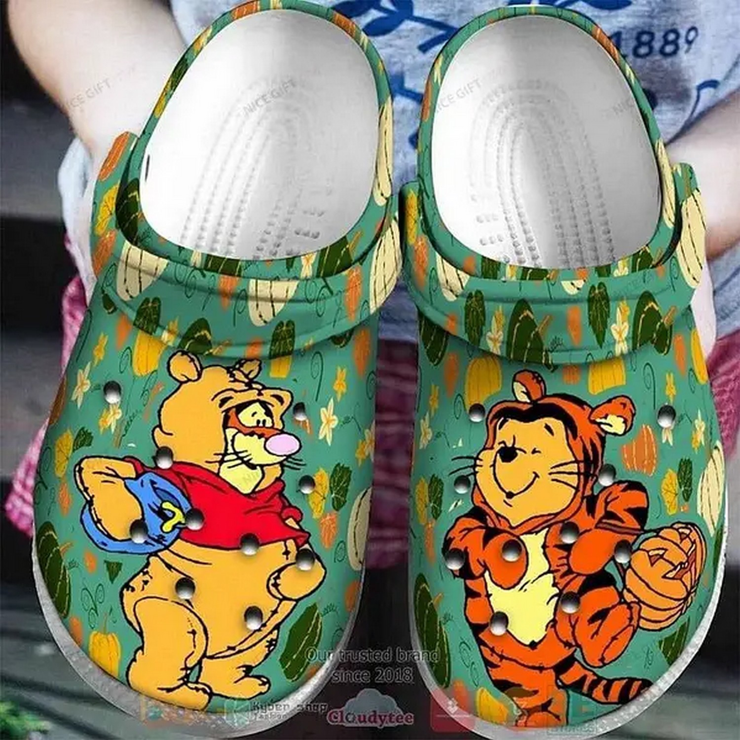 tigget and winnie the pooh cosplay halloween clogs for kids and adutls 06jjj