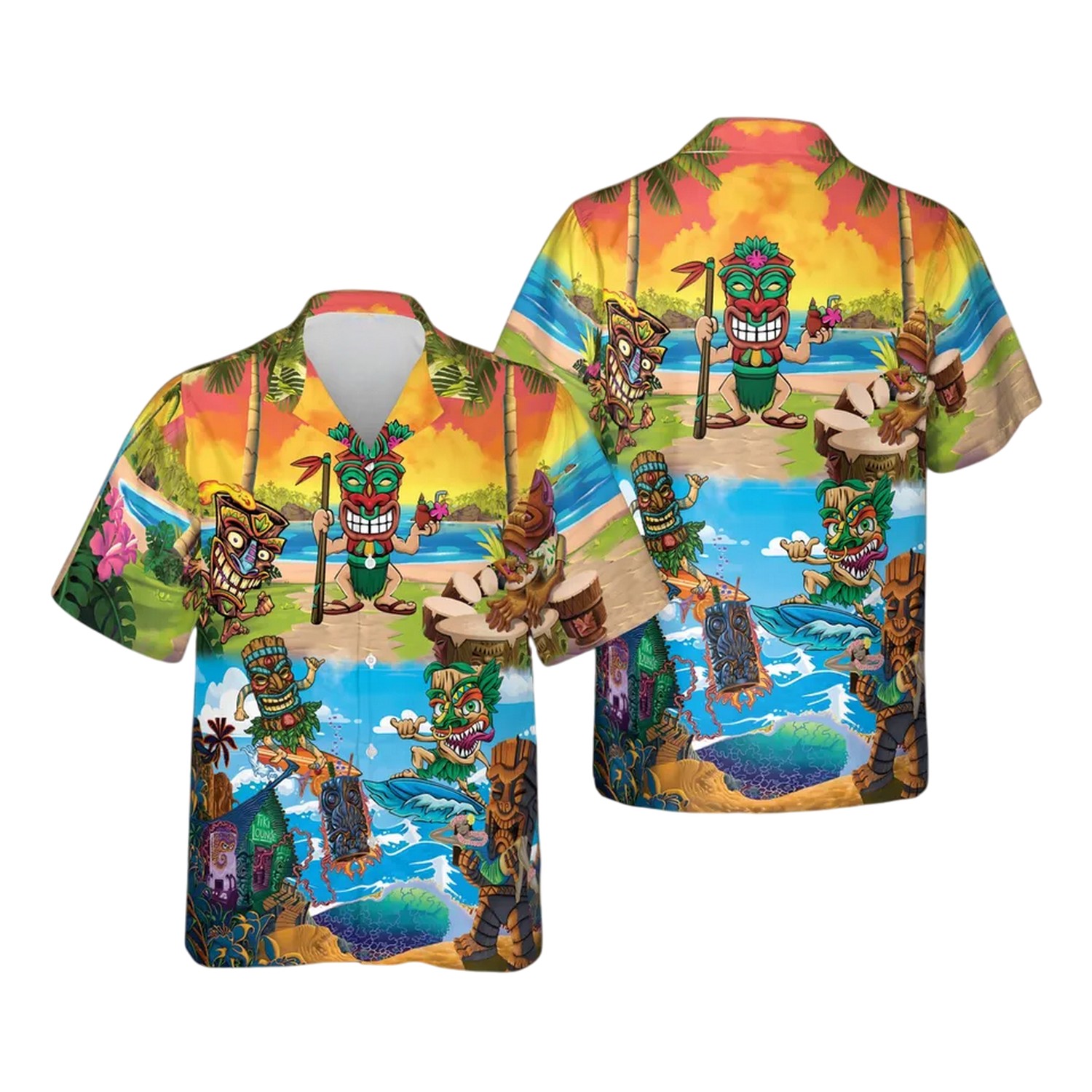 tiki tiki aloha summer beach hawaiian shirt ho20o