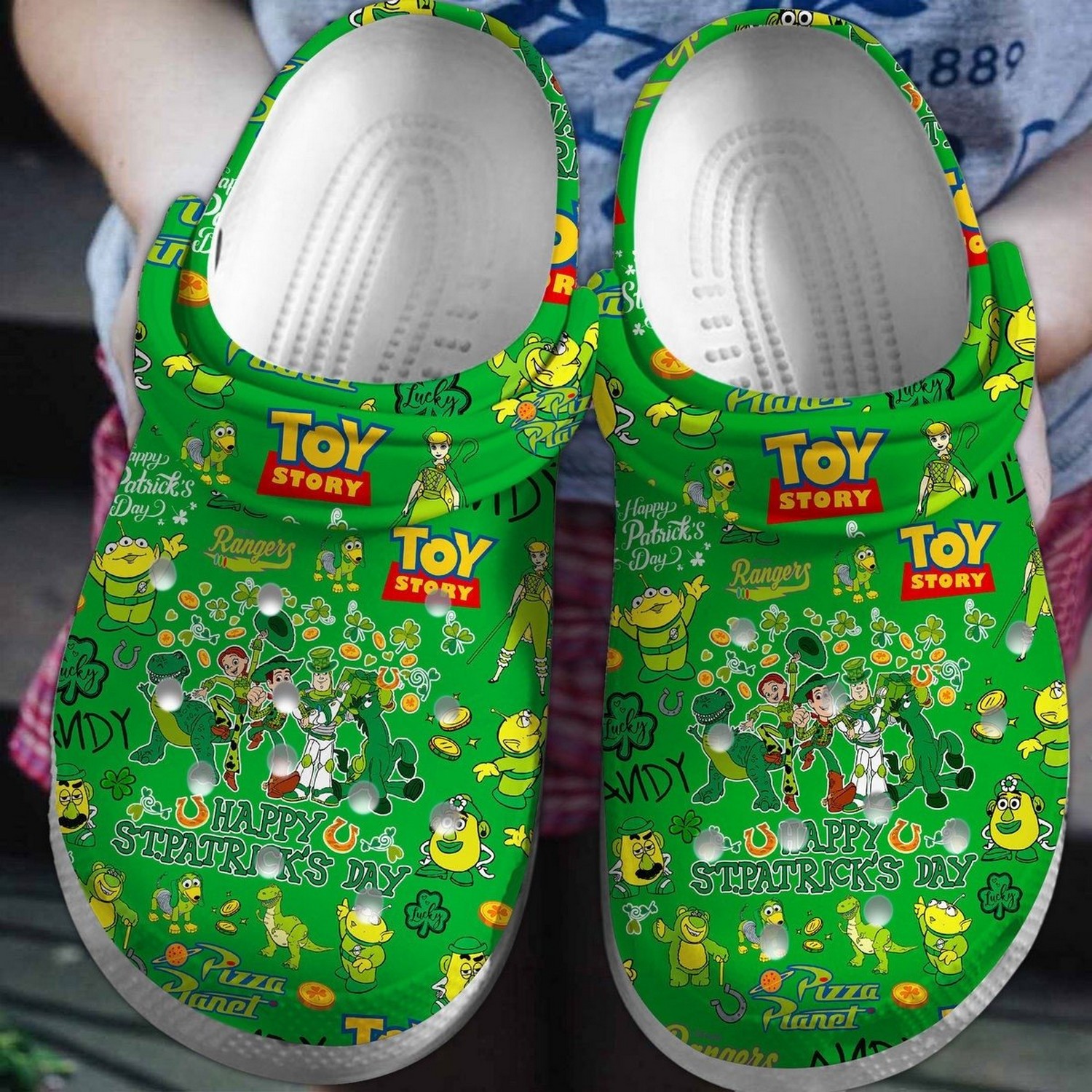 toy story happy stpatricks day green clogs for kids and adults fast shipping otnpa