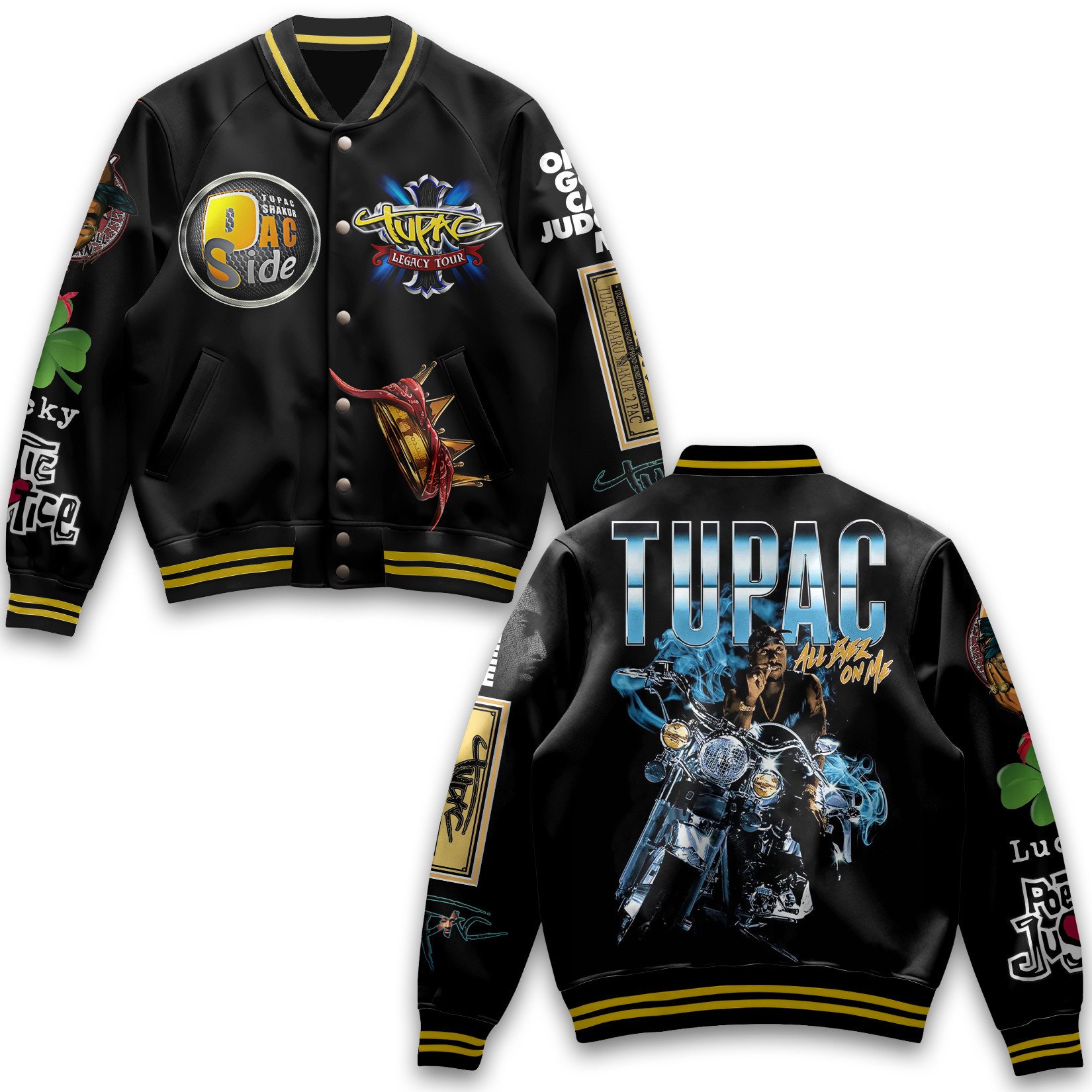 trendy black tupac music comfort baseball jacket gkysf
