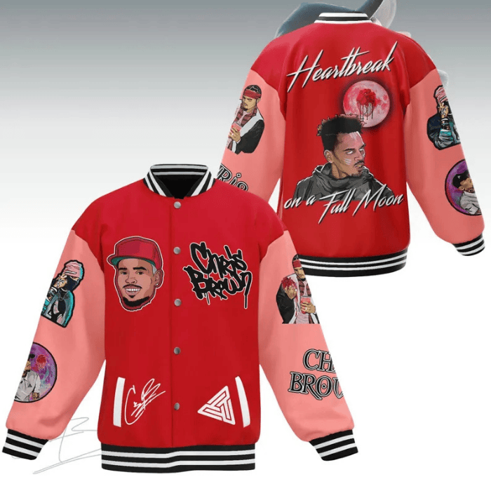 trendy chris brown heartbreak on a full moon baseball jacket xfdcr