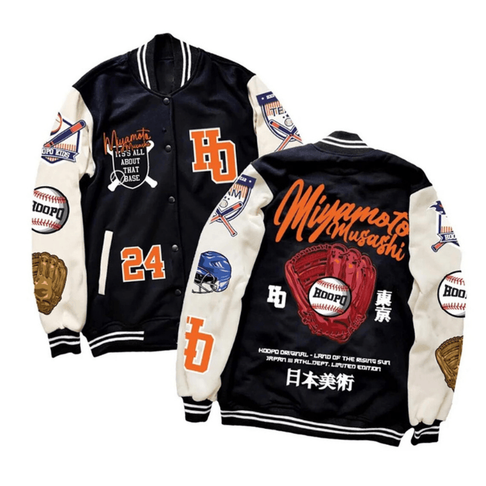 trendy miyamoto musashi sport baseball jacket unique gift for fans xyvmw