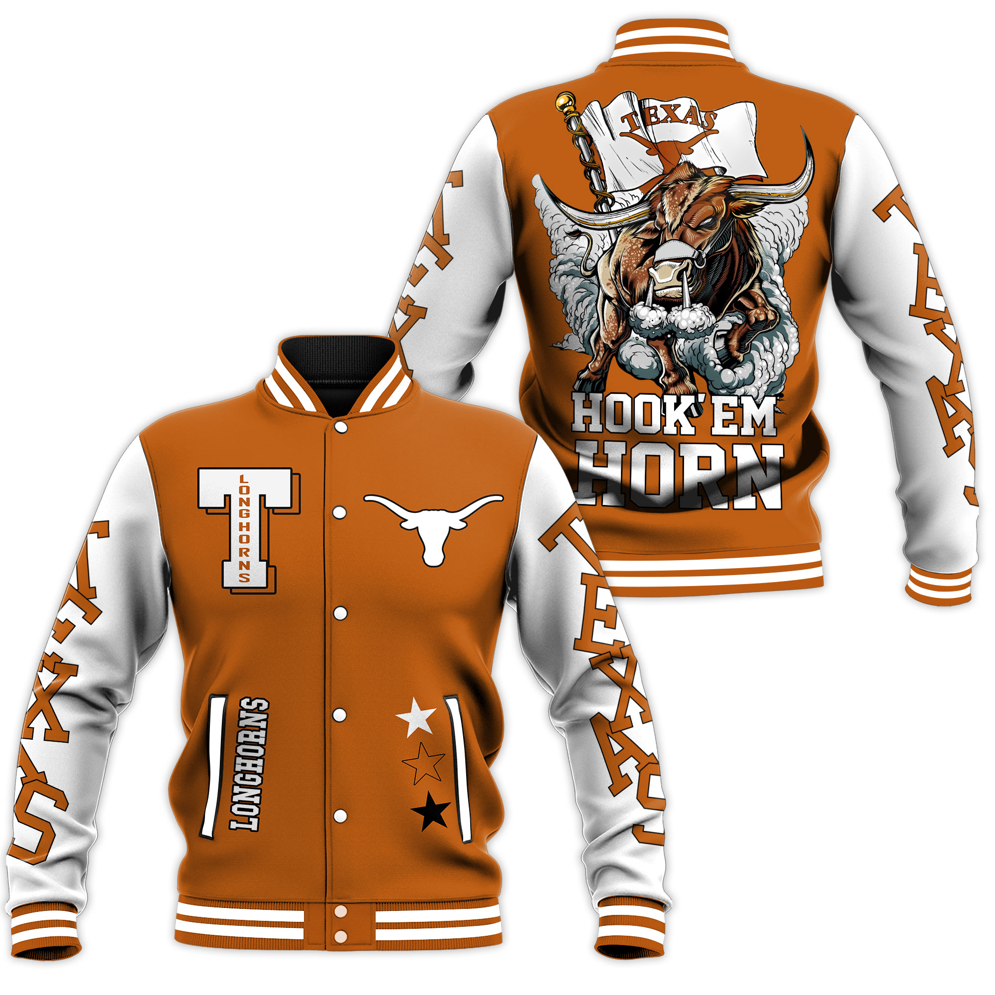 trendy texas hook em long horns baseball jacket nrina