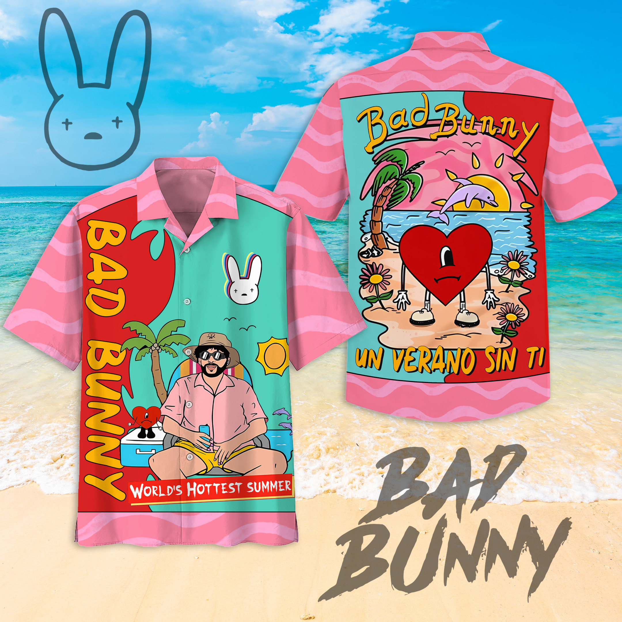 un verano sin ti bad bunny iconic design hawaiian shirt x9dp9