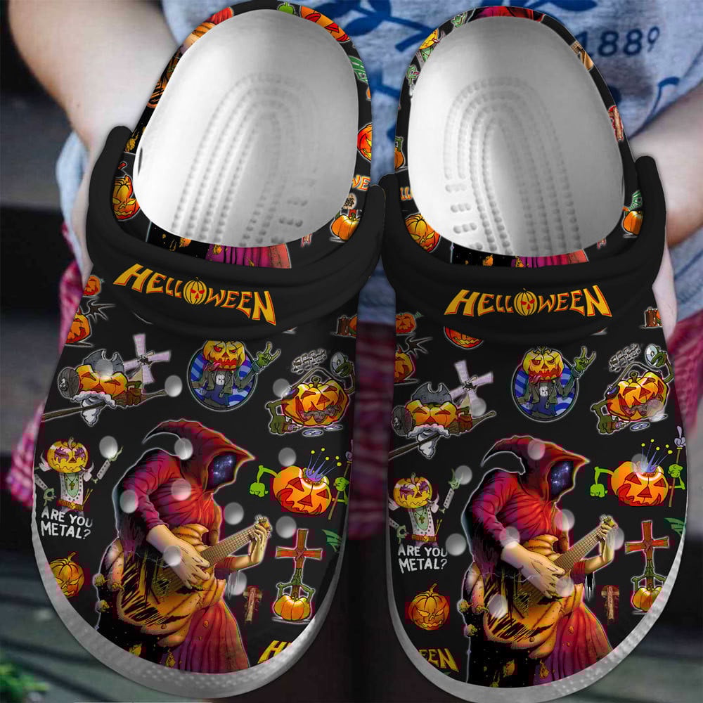 unique black sandals helloween music clogs shoes 8jtrj
