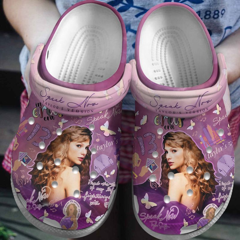 unique crocs taylor swift speak now clogs perfect gift for swifties bid7r