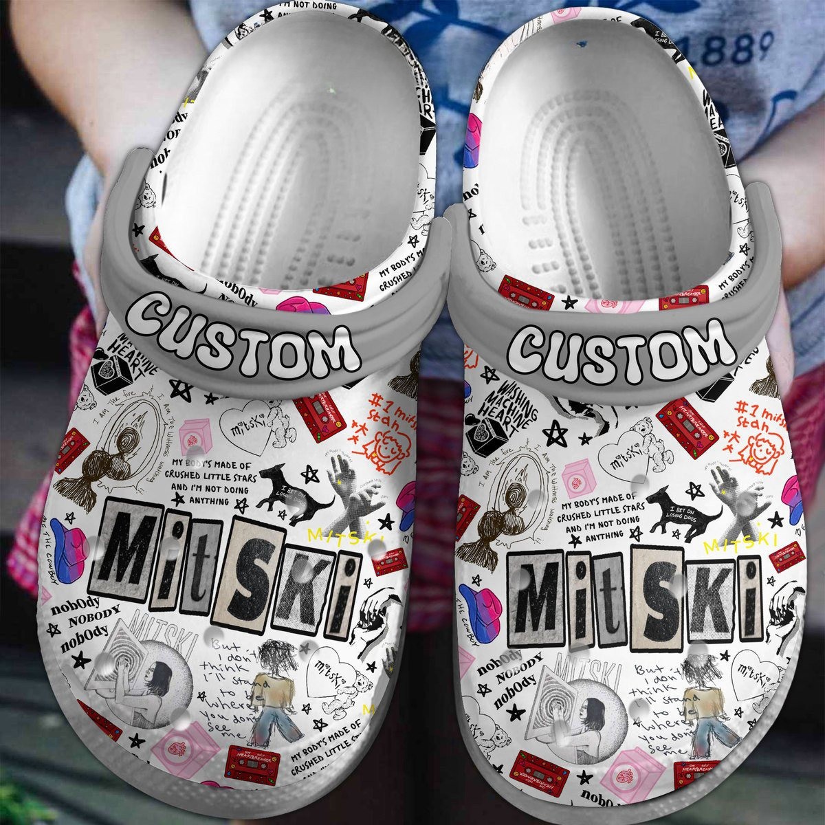 unique customized mitski music clogs for kids and adults n7t6u
