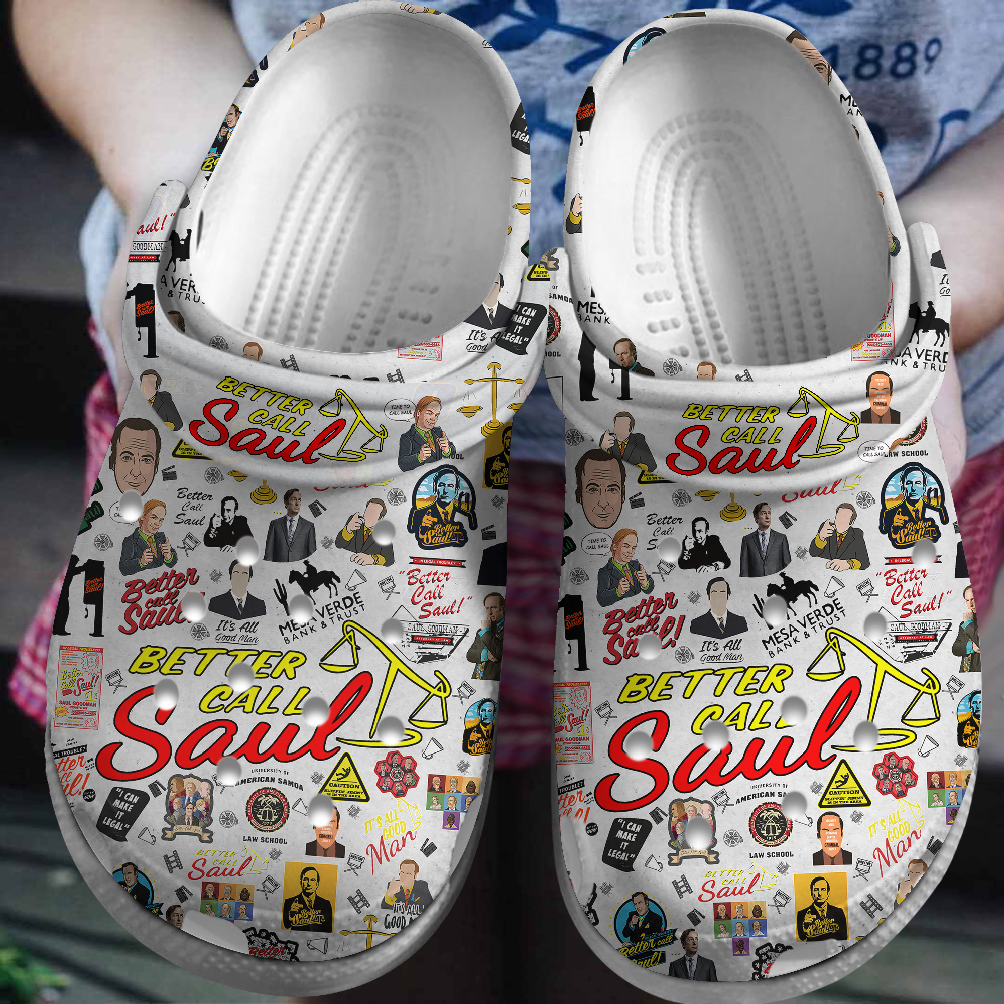 unique design better call saul white clogs for kids and adults lwit1