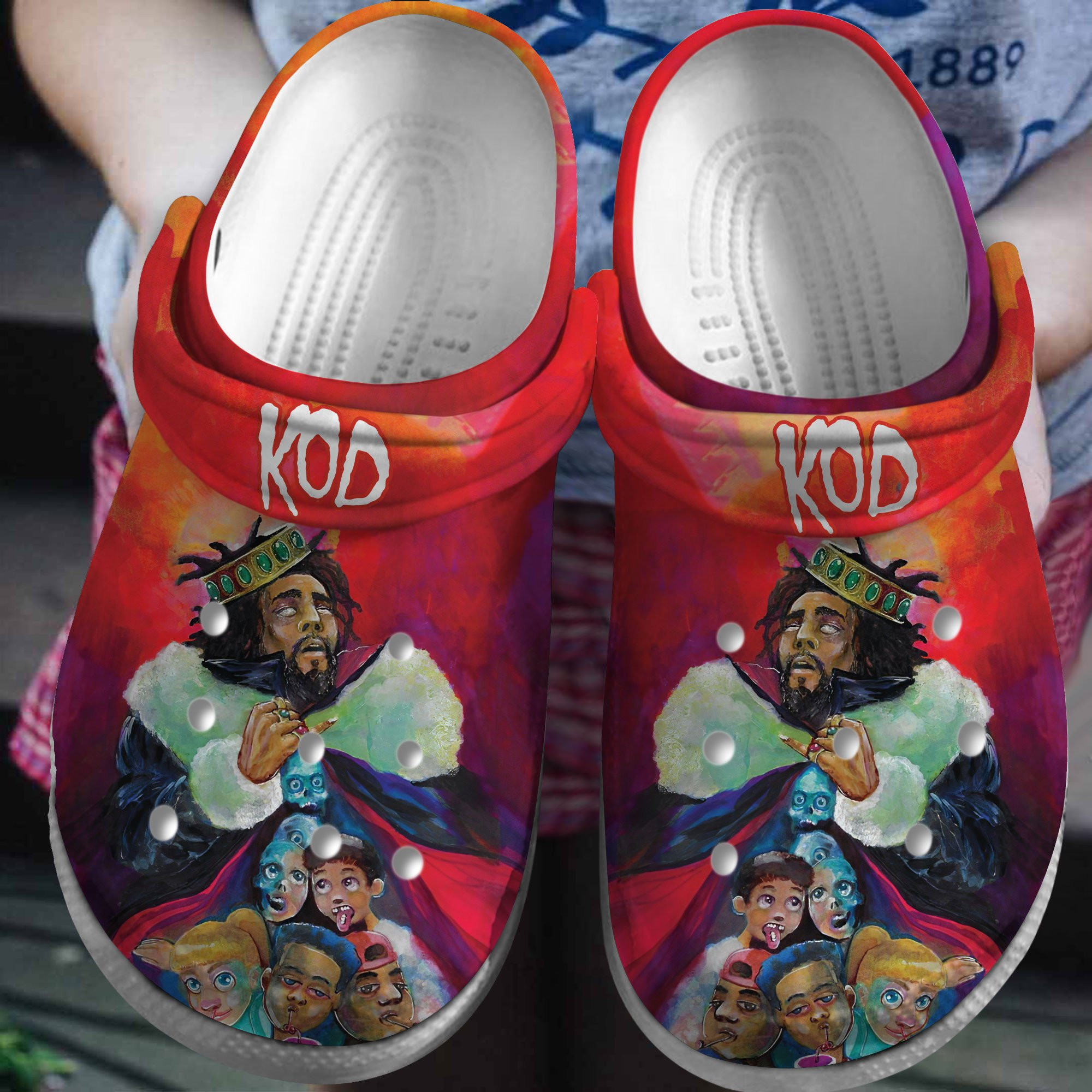 unique design j.cole red music clogs fast shipping worldwide 1omsv