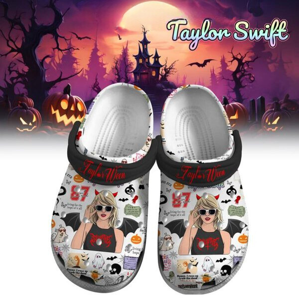 unique design taylor ween classic clogs shoes cute halloween gift for swifties 6qbkq