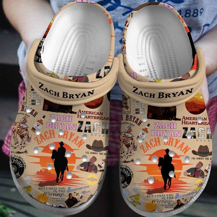 unique design zach bryan brown classic clogs perfect gift for fans of zach bryan tilrt
