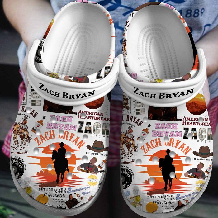 unique design zach bryan white classic clogs perfect gift for fans of zach bryan oql7i