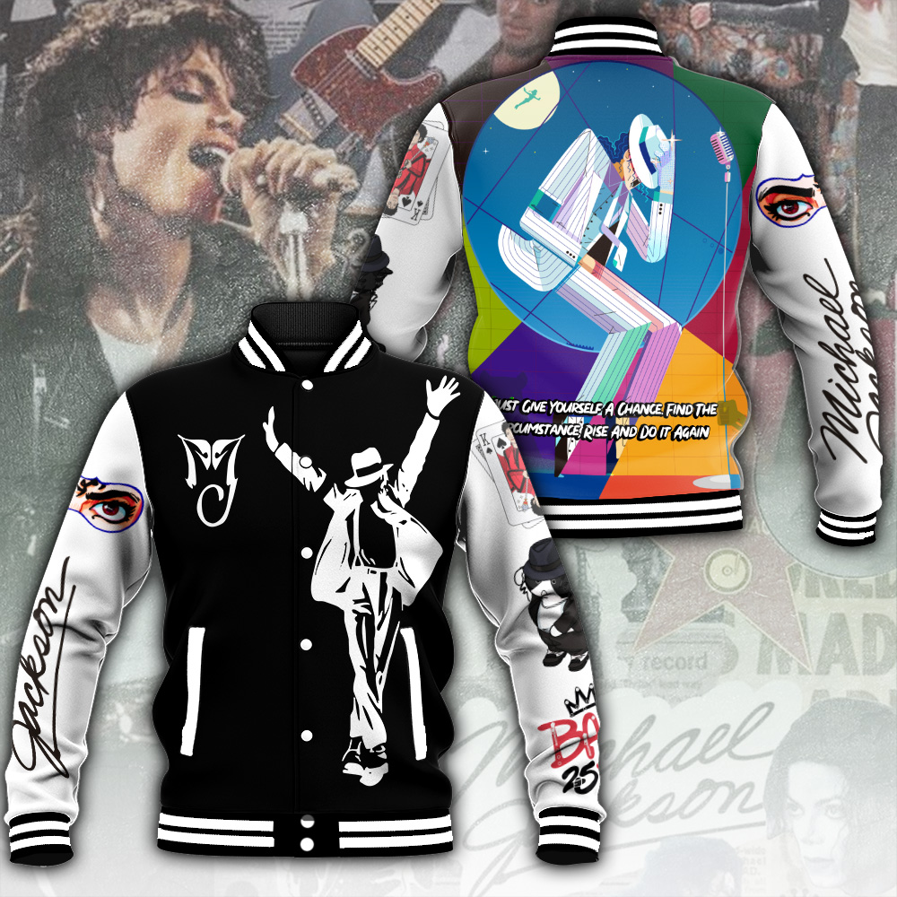 unique eye catching michael jackson music baseball jacket logp9