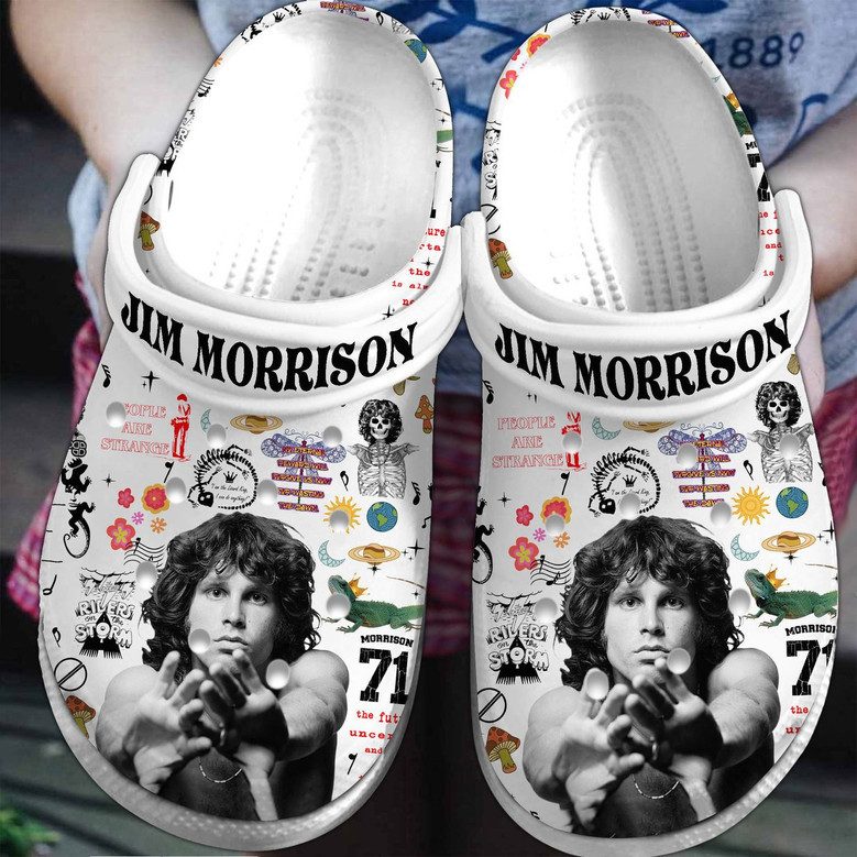 unique jim morrison white clogs for kids and adults uckhu