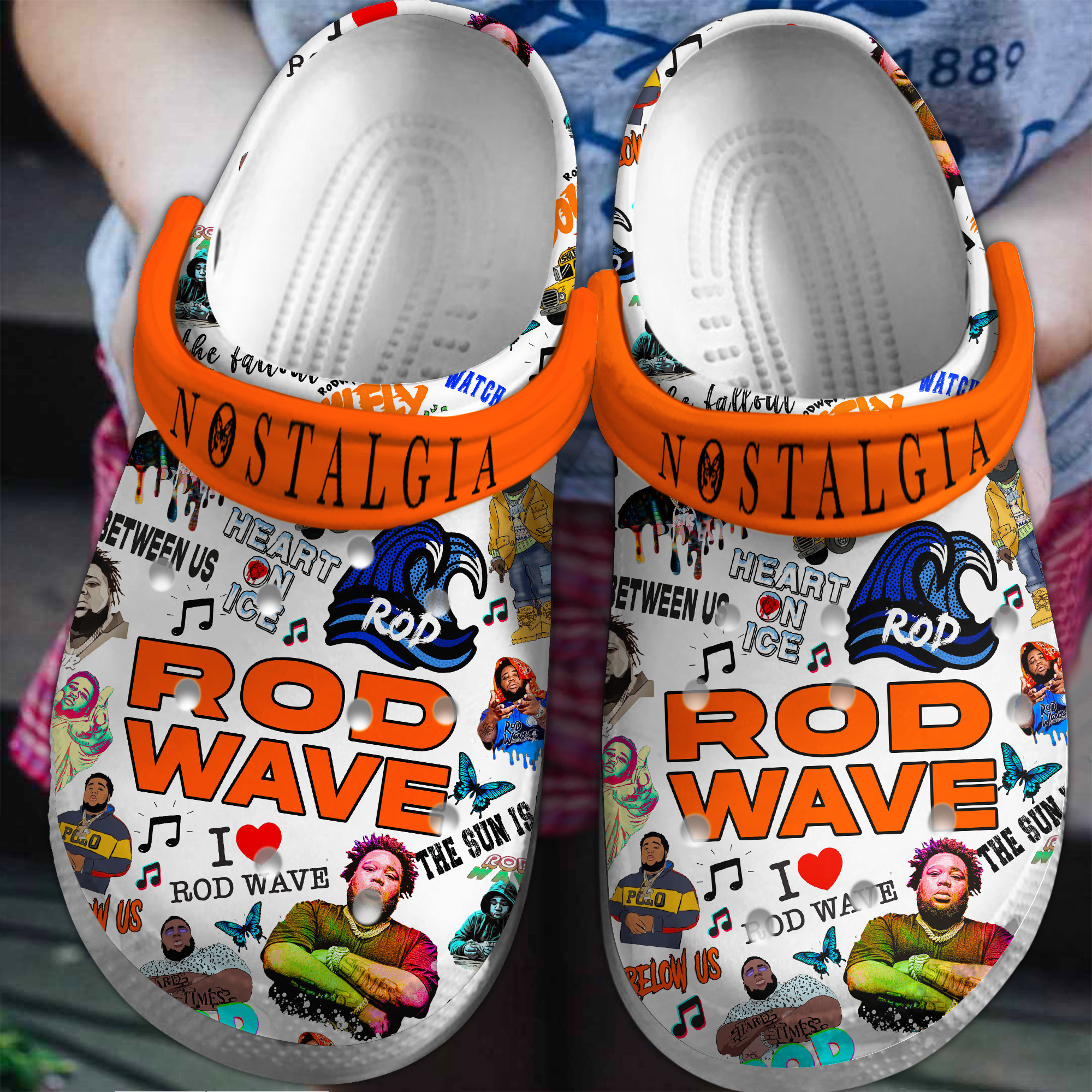 unique nostalgia rod wave music clogs fast shipping worldwide dtrcj
