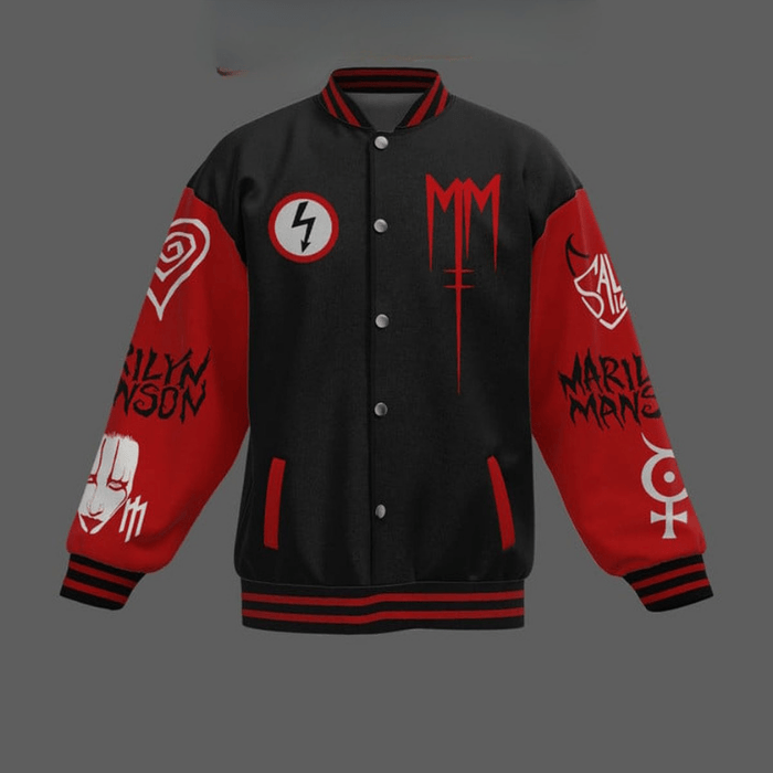 unisex stylish marilyn manson music baseball jacket eyvmr