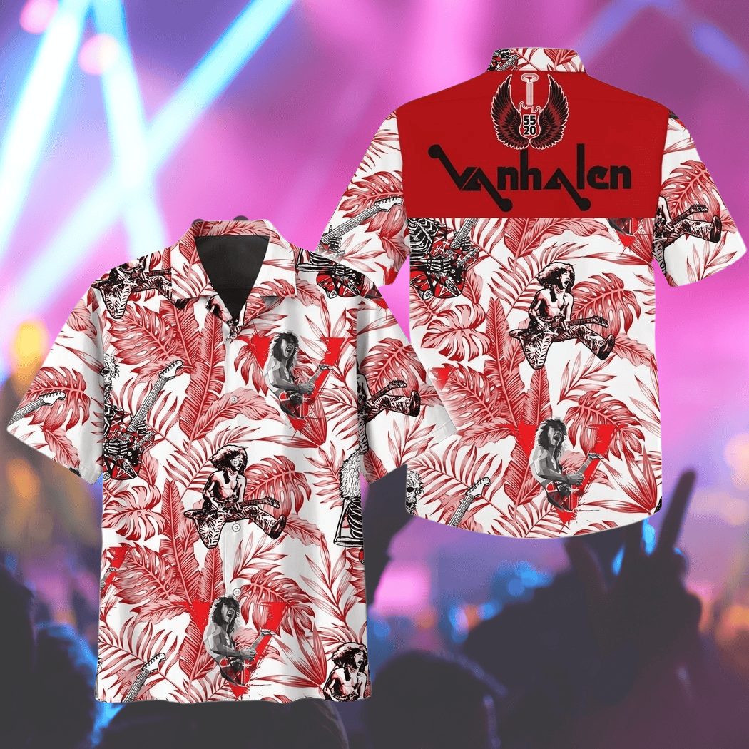 van halen cool music pattern hawaii shirt z2fyj