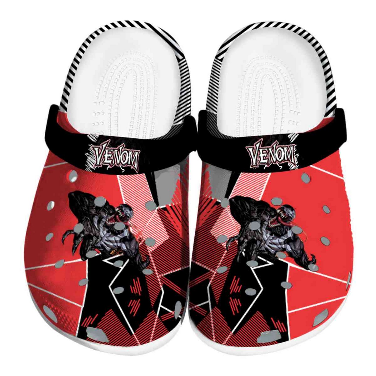 venom geometric background clogs for kids and adults m5nue