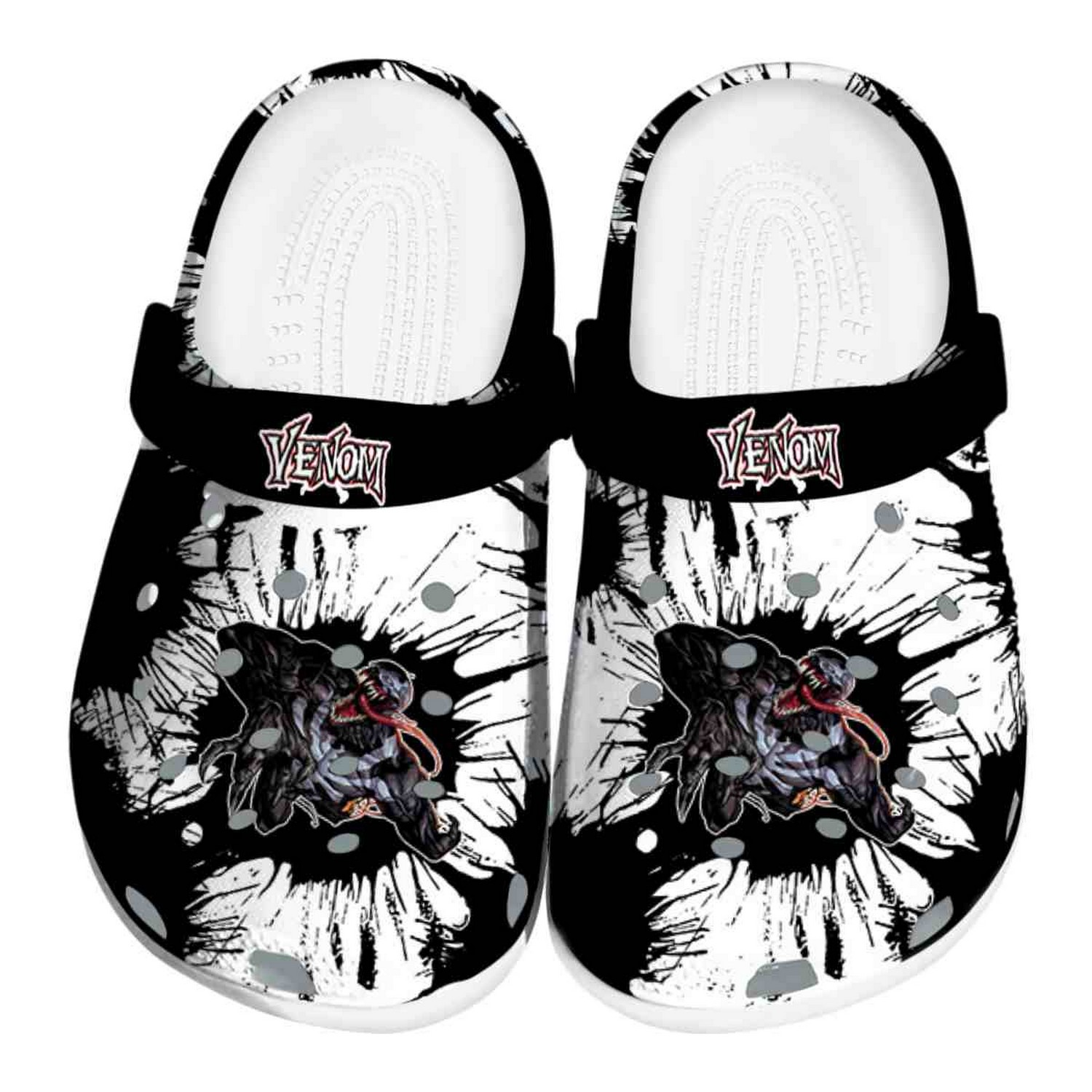 venom splatter graphics clogs for kids and adults xoung