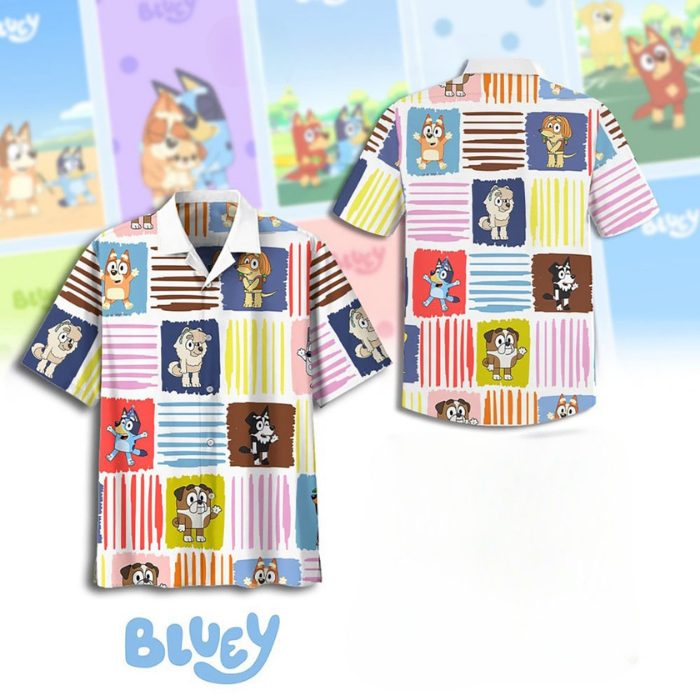 vibrant cute bluey family hawaiian shirt fast shipping worldwide ddbwq