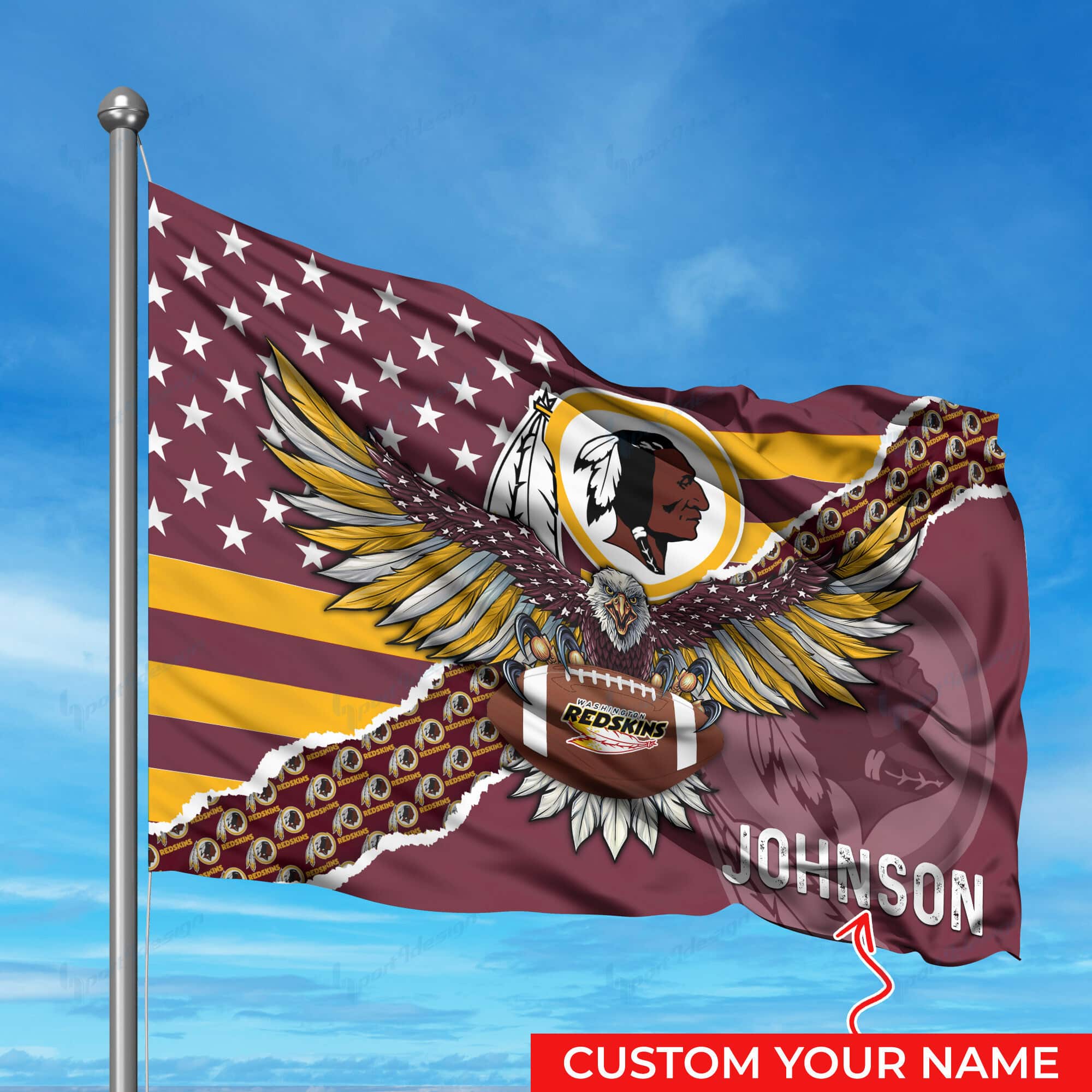 washington redskins personalized flag 305 8jimn