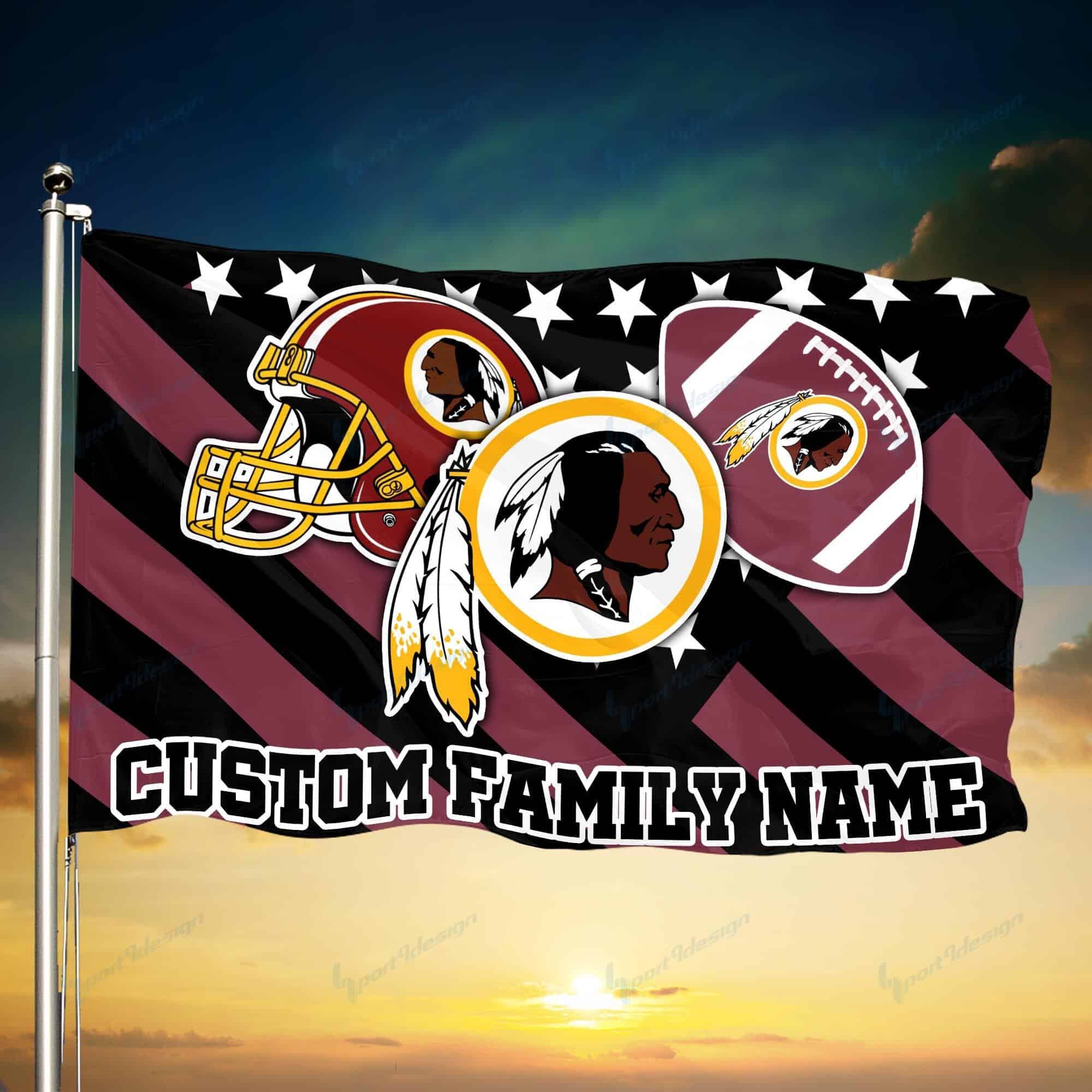washington redskins personalized flag 95 zdorz