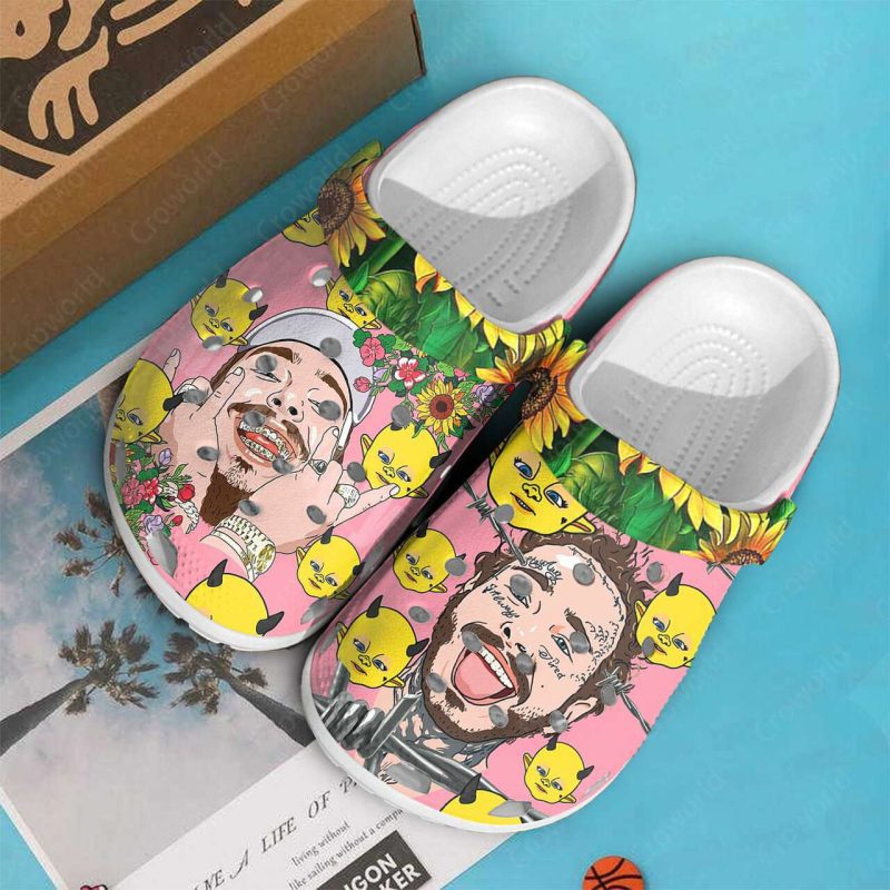 water proof and water resistant post malone pink clogs for kids 26 adults zj30h