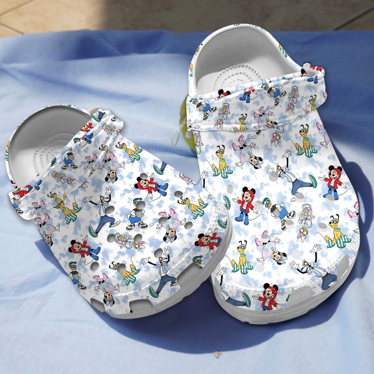 water proof mickey mouse white clogs for kids 26 adults gazvm