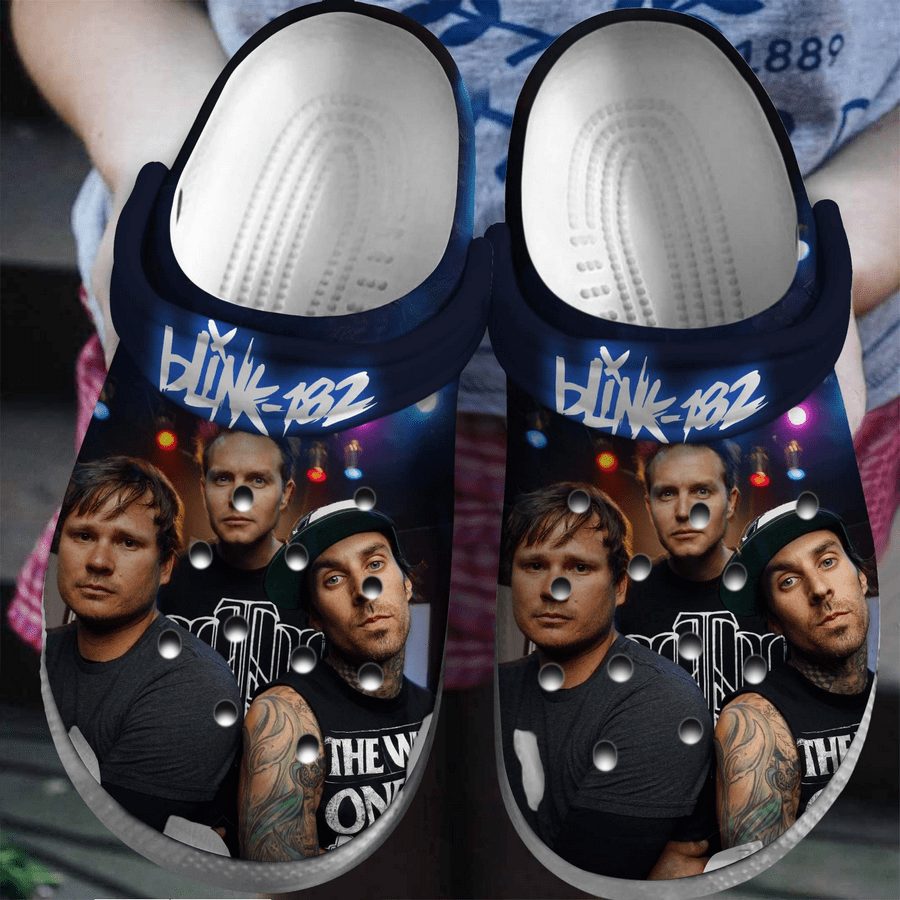 water proof shoes blink 182 music clogs for kids and adults lpwss
