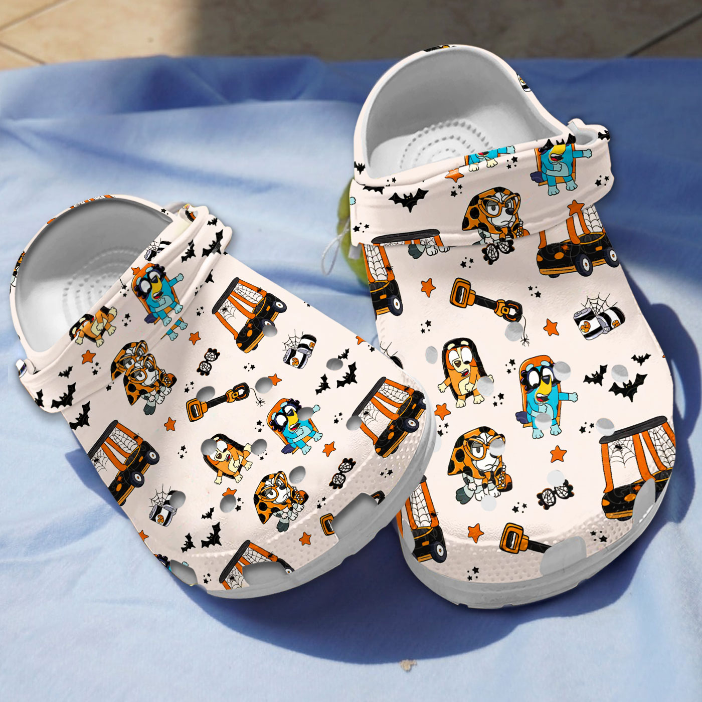 waterproof bluey and bingo halloween theme cartoon clogs for kids and adults xnflm