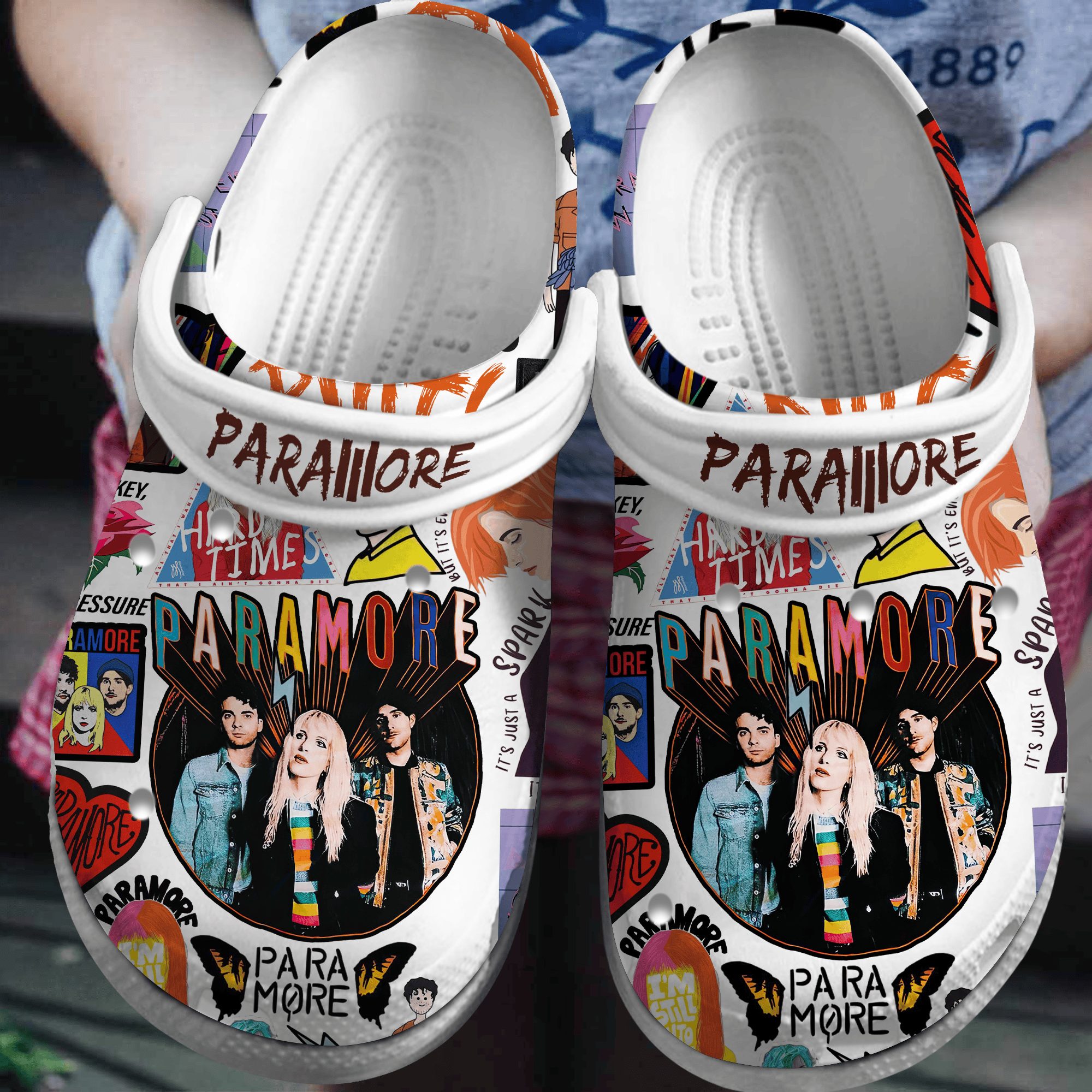 waterproof shoes paramore music band clogs fast shipping worldwide c2tg5