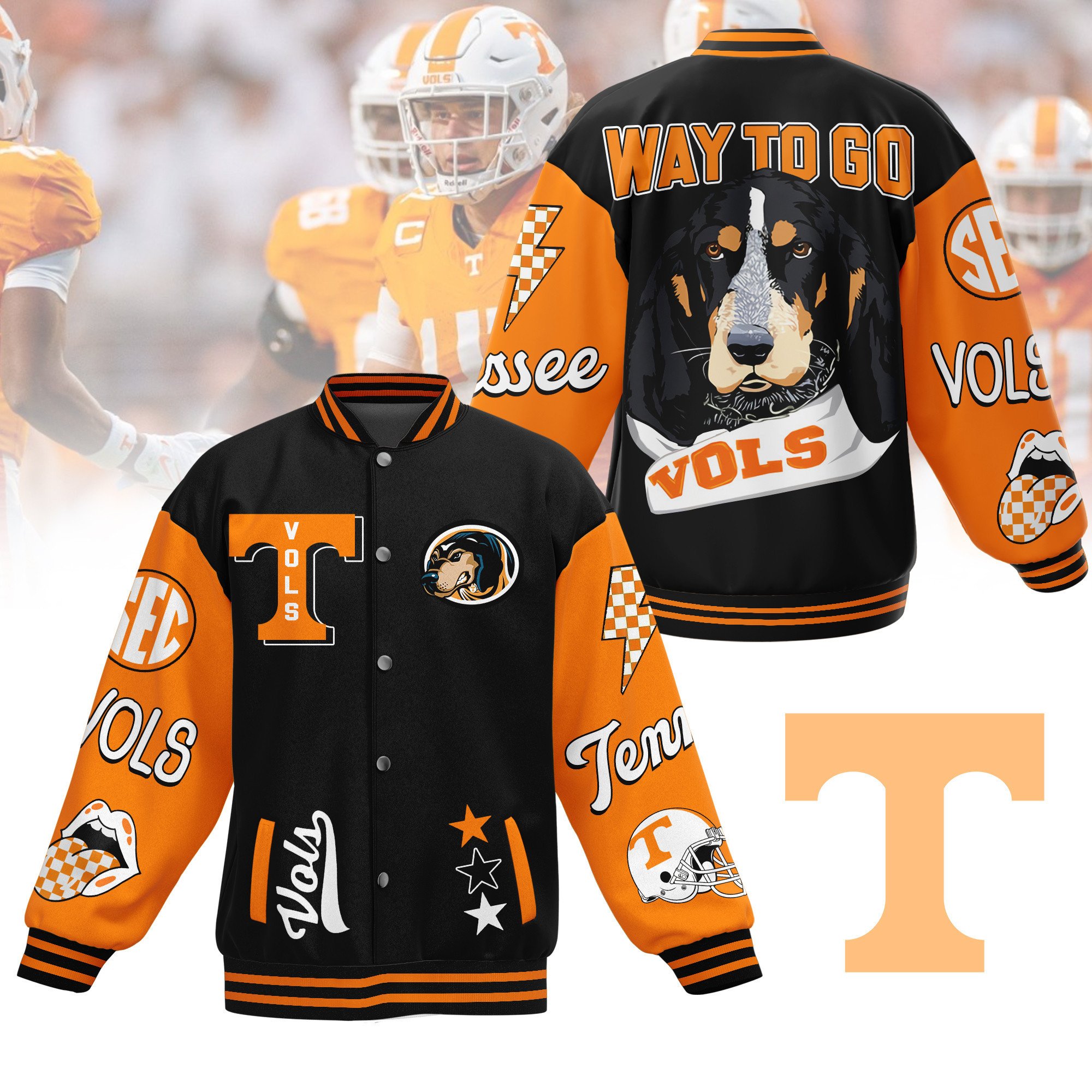 way to go tennessee volunteers unique baseball jacket for fans rjcyx
