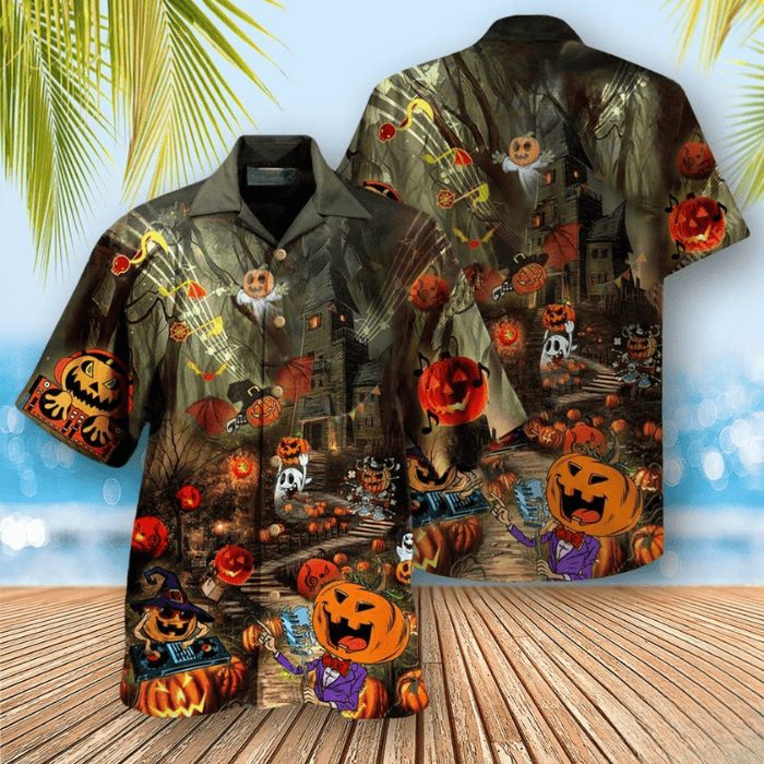 welcome to our halloween party night hawaiian shirt hkvdm